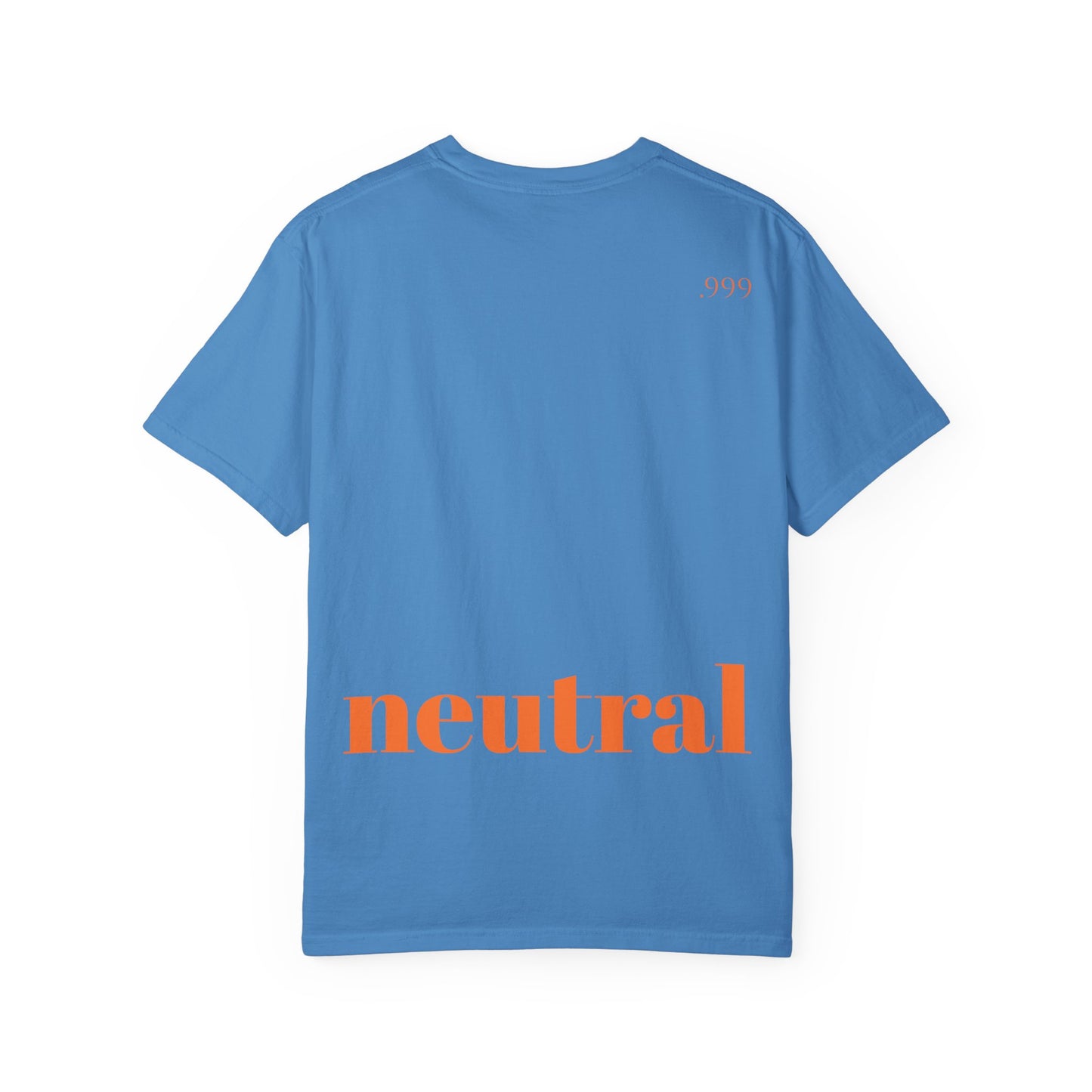Garment-Dyed T-Shirt With '.999' Print, Casual Wear, Unisex Gift, Summer Style, Minimalist Fashion, Everyday Essentials