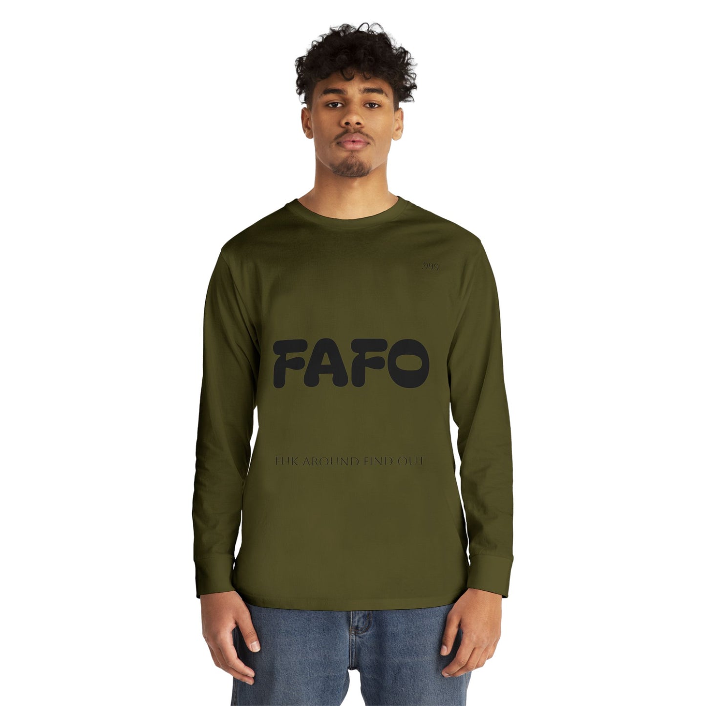FAFO Long Sleeve Crewneck Tee, Casual Outfit, Gift for Friends, Streetwear, Everyday Wear, Unique Graphic Shirt