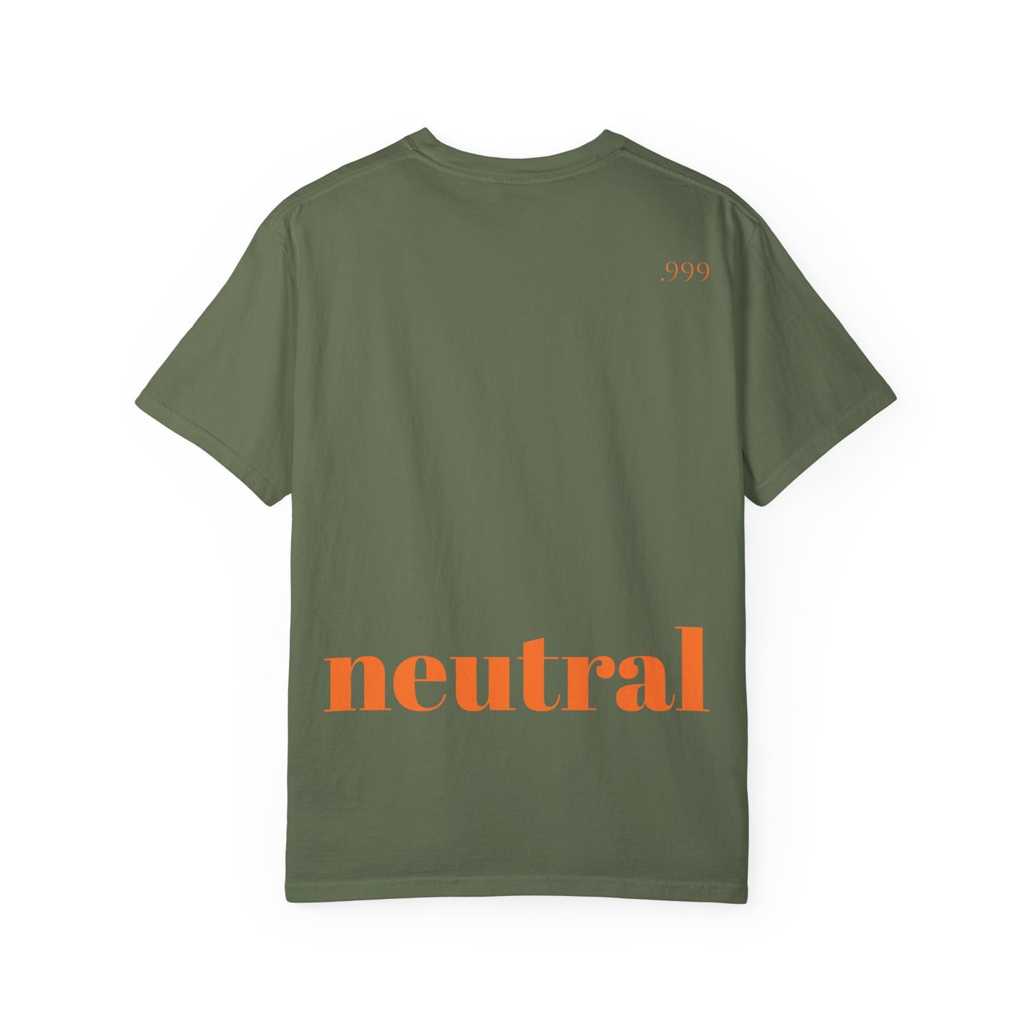 Garment-Dyed T-Shirt With '.999' Print, Casual Wear, Unisex Gift, Summer Style, Minimalist Fashion, Everyday Essentials
