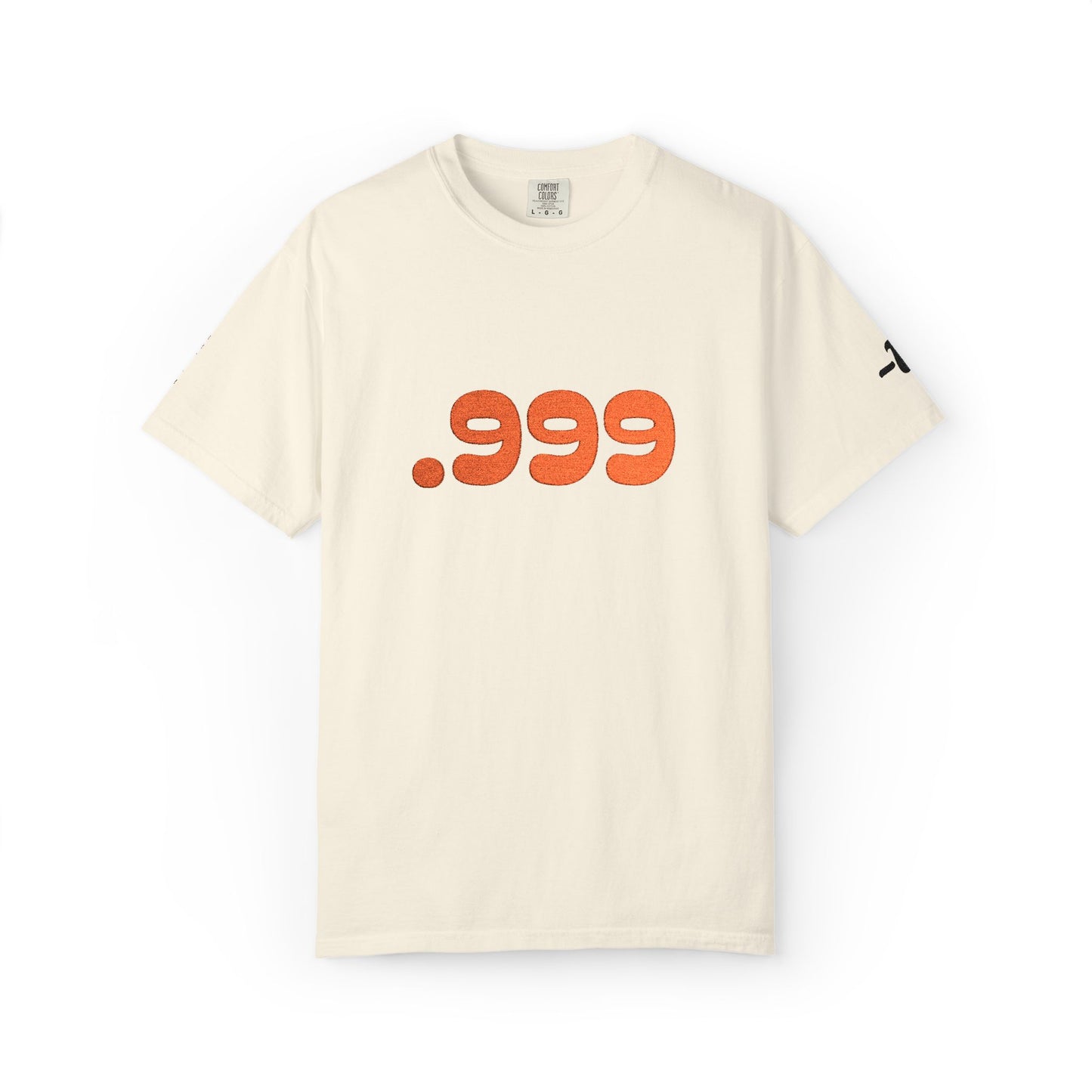 Garment-Dyed Unisex T-Shirt with .999 Design, Casual Wear, Street Style, Gift for Him/Her, Perfect for Everyday and Celebrations