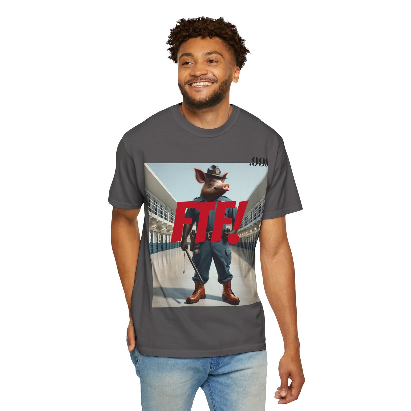 FTF! Unisex Garment-Dyed Tee - Bold Graphic Shirt for Trendsetters, Casual Wear, Gift for Friends, Street Style, Unique Wardrobe Must-Have