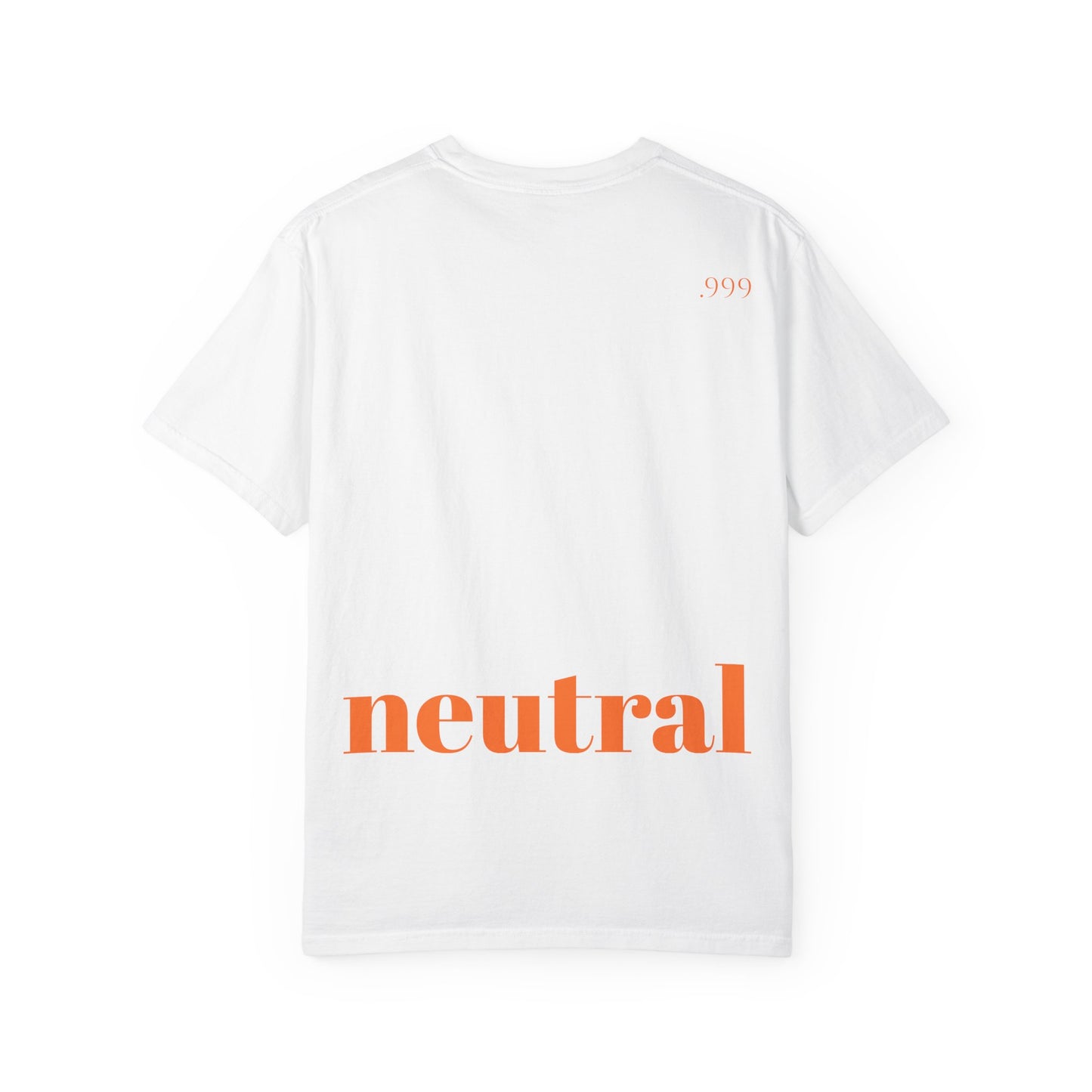 Garment-Dyed T-Shirt With '.999' Print, Casual Wear, Unisex Gift, Summer Style, Minimalist Fashion, Everyday Essentials