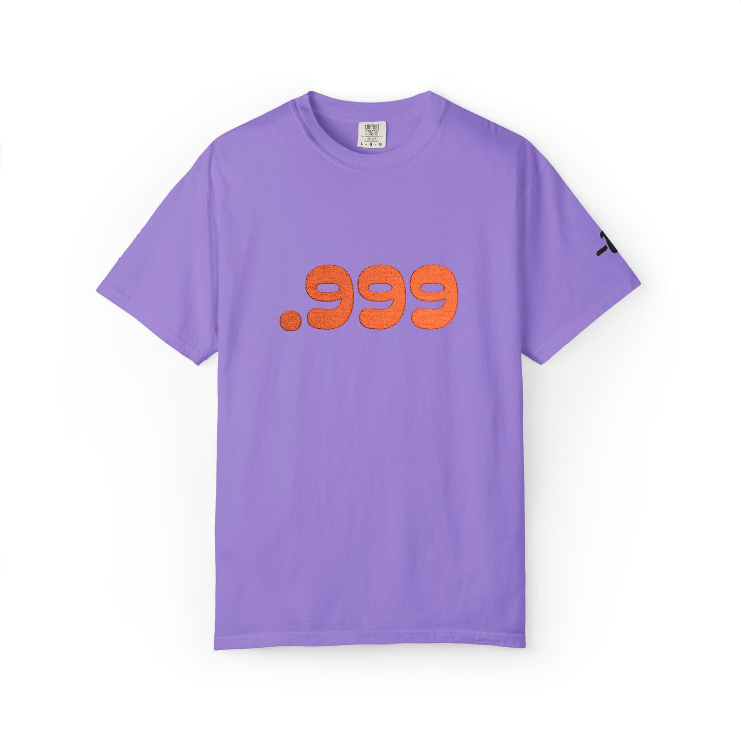 Garment-Dyed Unisex T-Shirt with .999 Design, Casual Wear, Street Style, Gift for Him/Her, Perfect for Everyday and Celebrations
