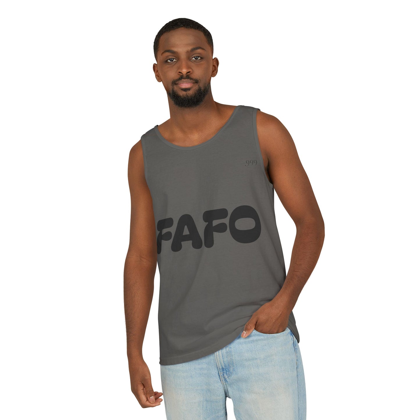 Trendy Unisex Tank Top with FAFO Design, Summer Essential, Casual Wear, Gift for Friends, Beach Outfit