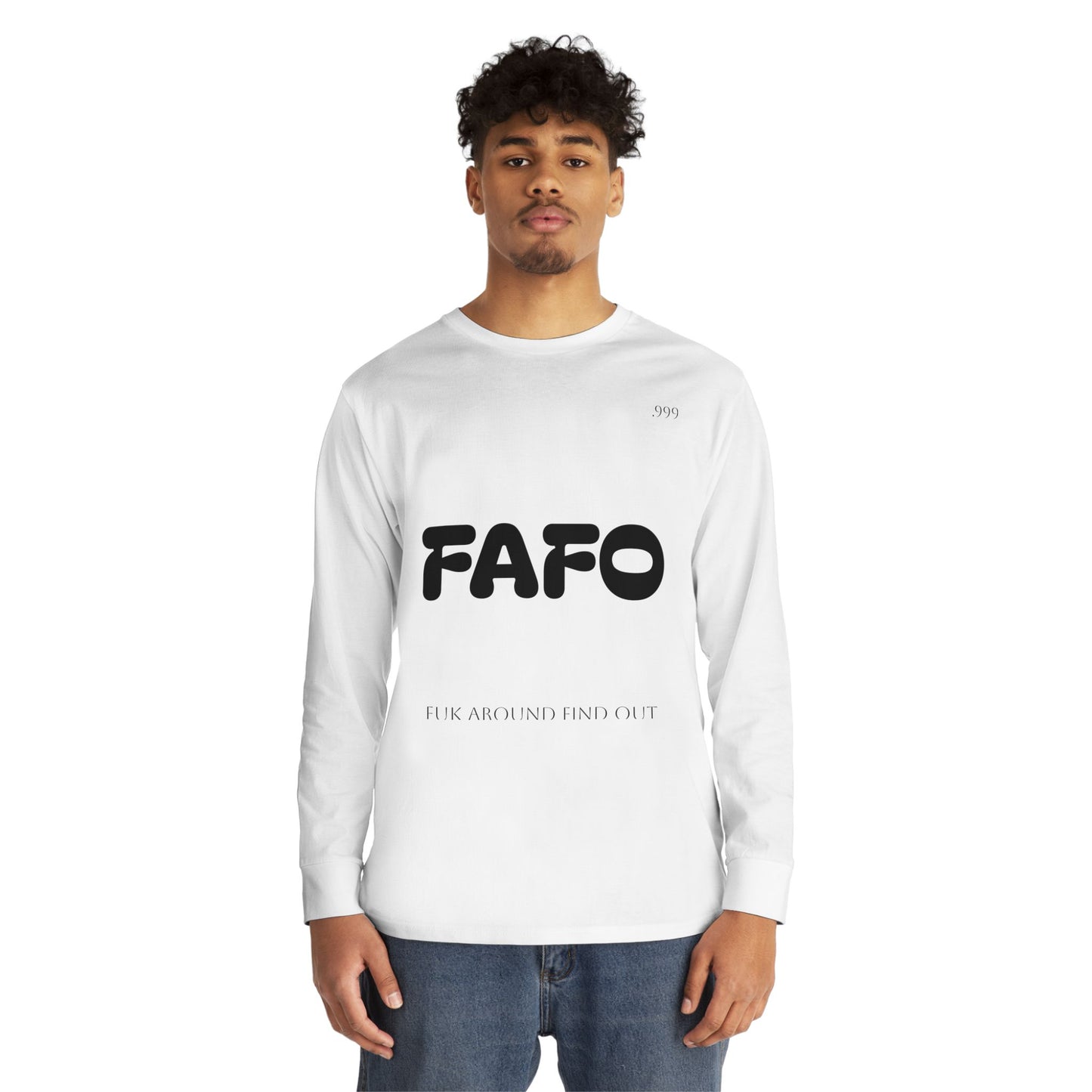 FAFO Long Sleeve Crewneck Tee, Casual Outfit, Gift for Friends, Streetwear, Everyday Wear, Unique Graphic Shirt