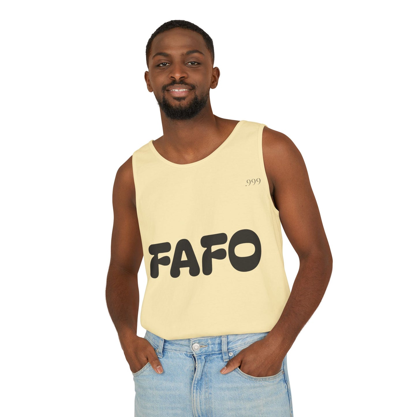 Trendy Unisex Tank Top with FAFO Design, Summer Essential, Casual Wear, Gift for Friends, Beach Outfit