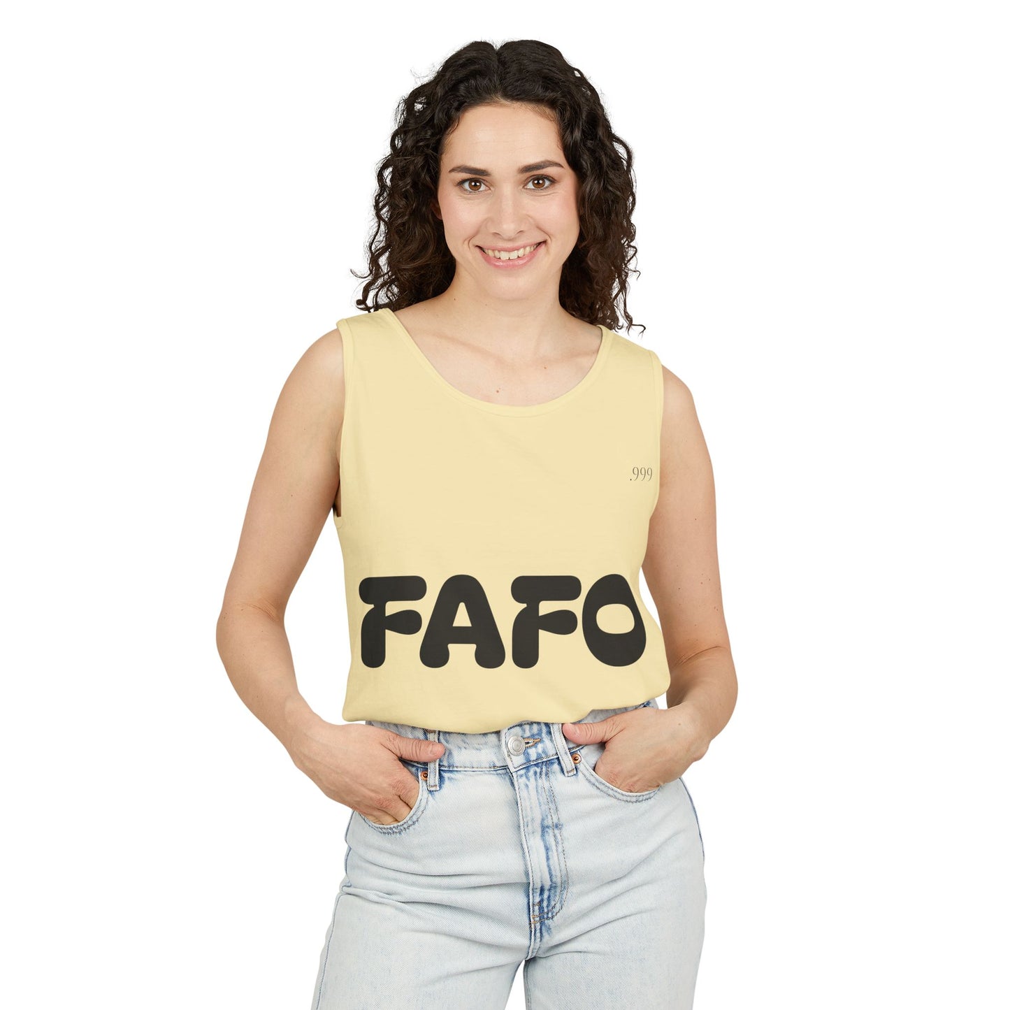 Trendy Unisex Tank Top with FAFO Design, Summer Essential, Casual Wear, Gift for Friends, Beach Outfit