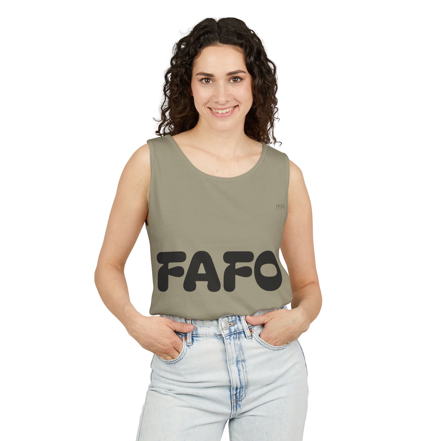Trendy Unisex Tank Top with FAFO Design, Summer Essential, Casual Wear, Gift for Friends, Beach Outfit
