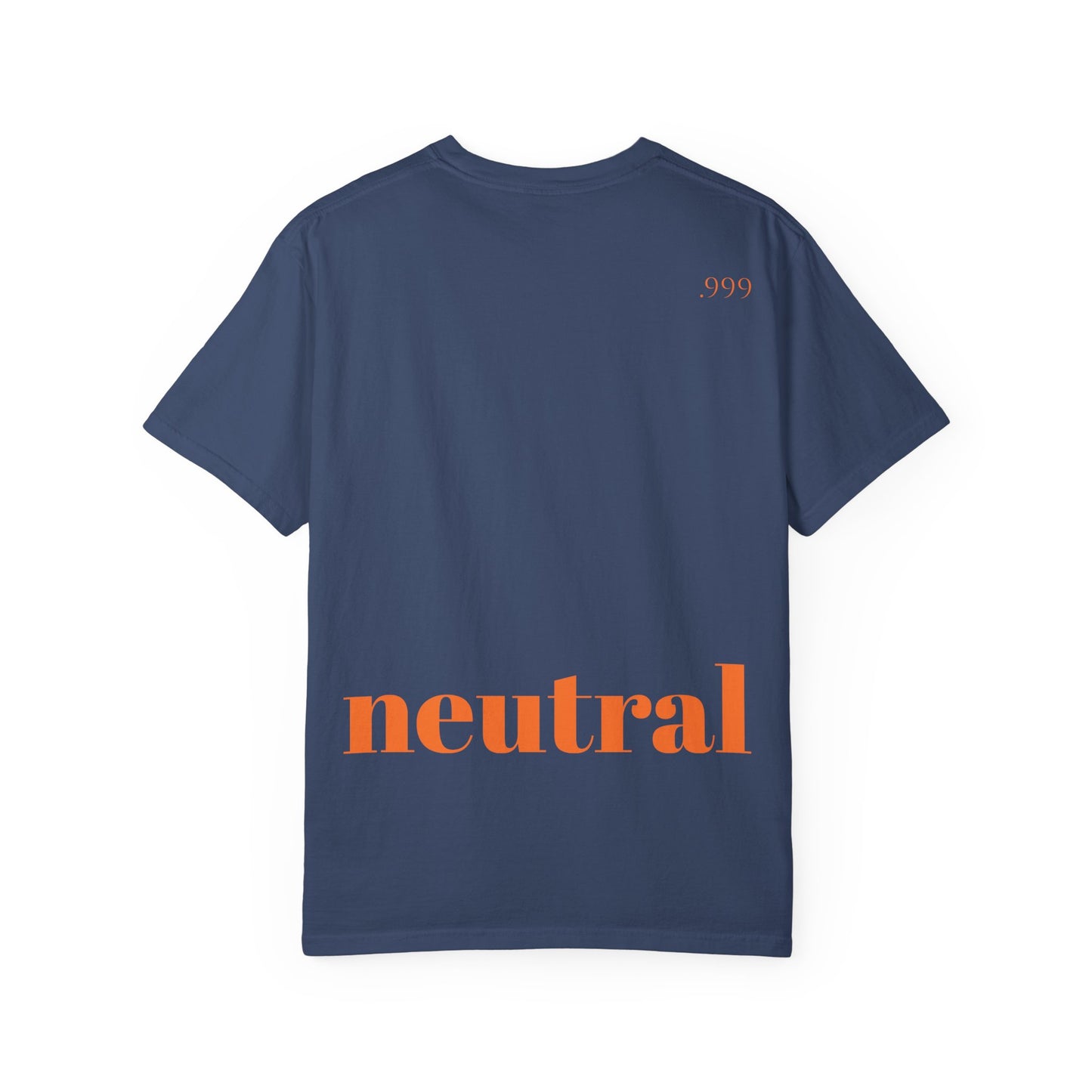 Garment-Dyed T-Shirt With '.999' Print, Casual Wear, Unisex Gift, Summer Style, Minimalist Fashion, Everyday Essentials