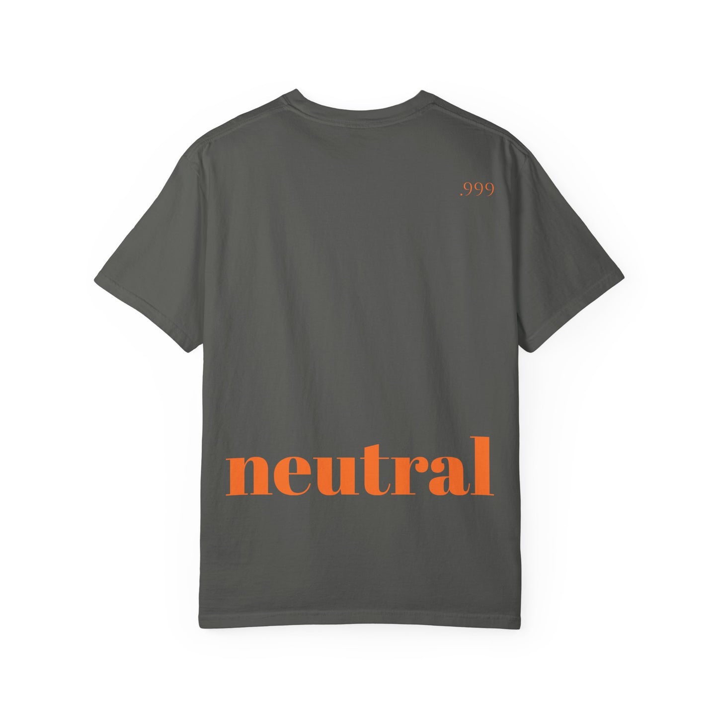 Garment-Dyed T-Shirt With '.999' Print, Casual Wear, Unisex Gift, Summer Style, Minimalist Fashion, Everyday Essentials