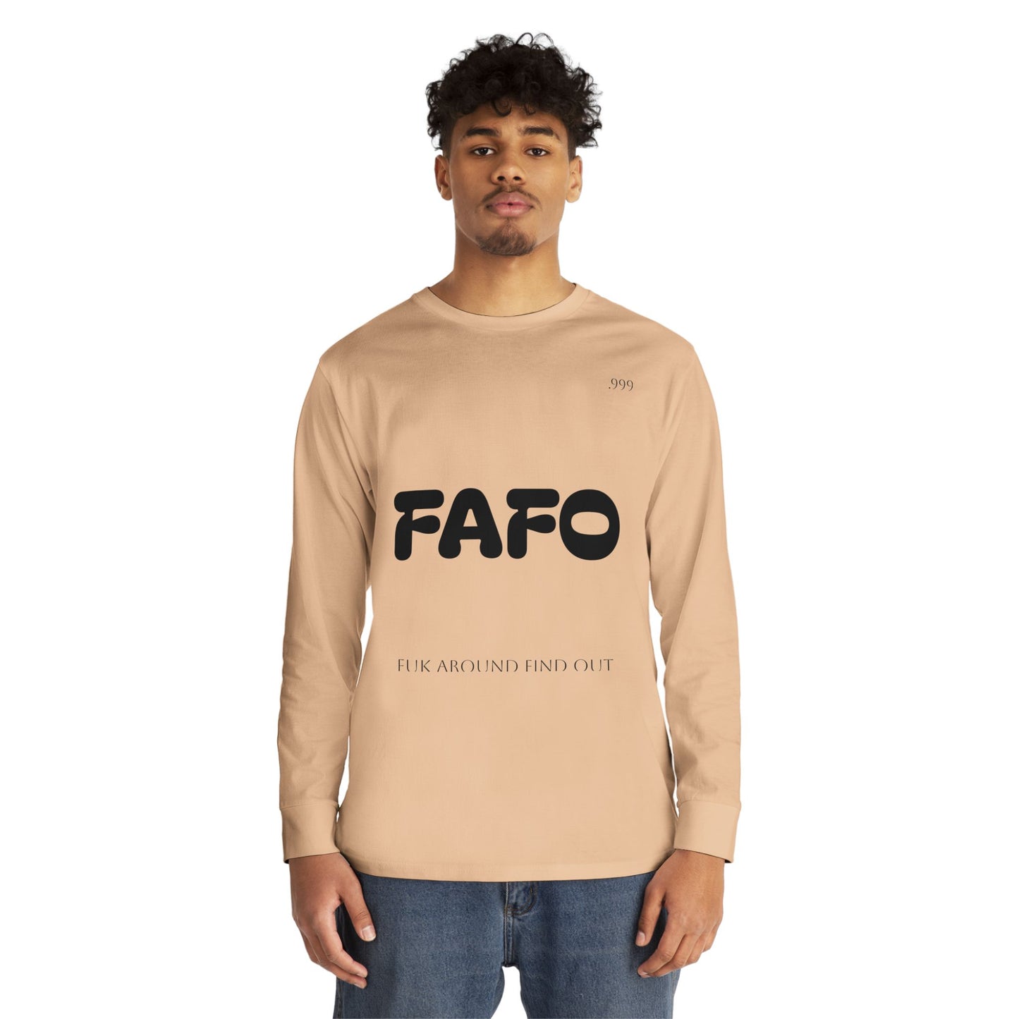FAFO Long Sleeve Crewneck Tee, Casual Outfit, Gift for Friends, Streetwear, Everyday Wear, Unique Graphic Shirt