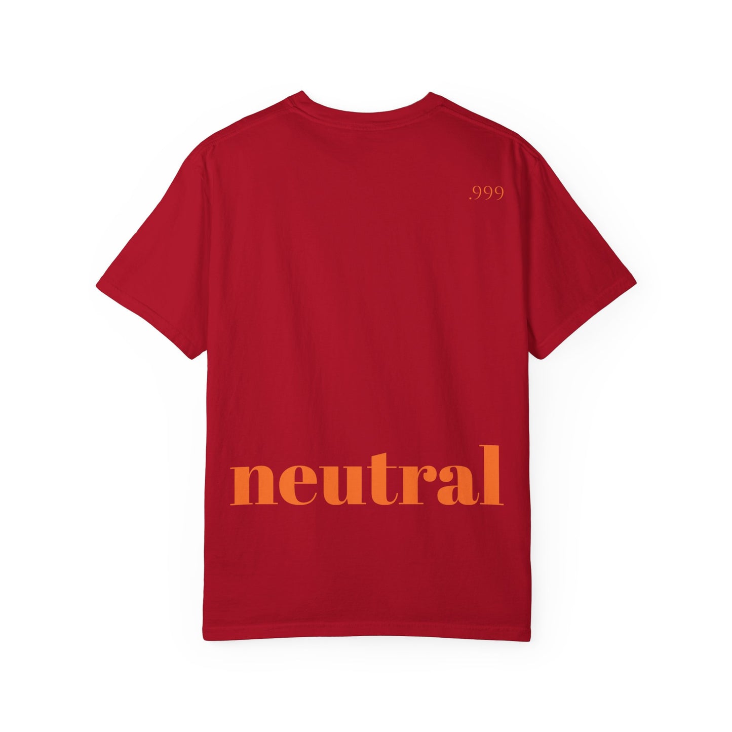 Garment-Dyed T-Shirt With '.999' Print, Casual Wear, Unisex Gift, Summer Style, Minimalist Fashion, Everyday Essentials
