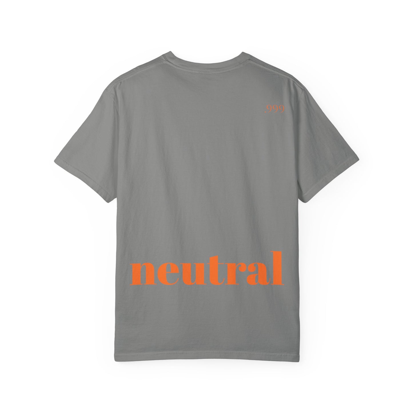 Garment-Dyed T-Shirt With '.999' Print, Casual Wear, Unisex Gift, Summer Style, Minimalist Fashion, Everyday Essentials