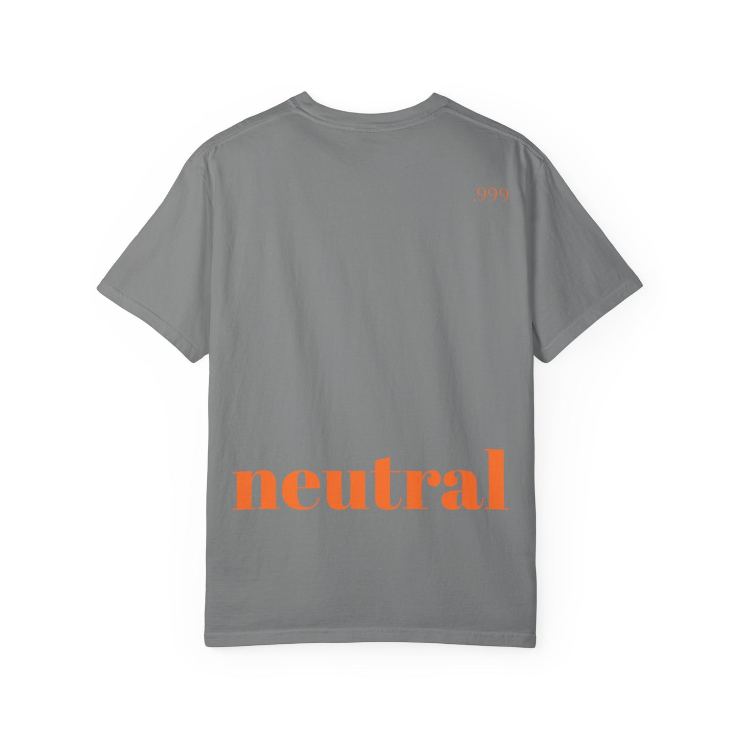 Garment-Dyed T-Shirt With '.999' Print, Casual Wear, Unisex Gift, Summer Style, Minimalist Fashion, Everyday Essentials