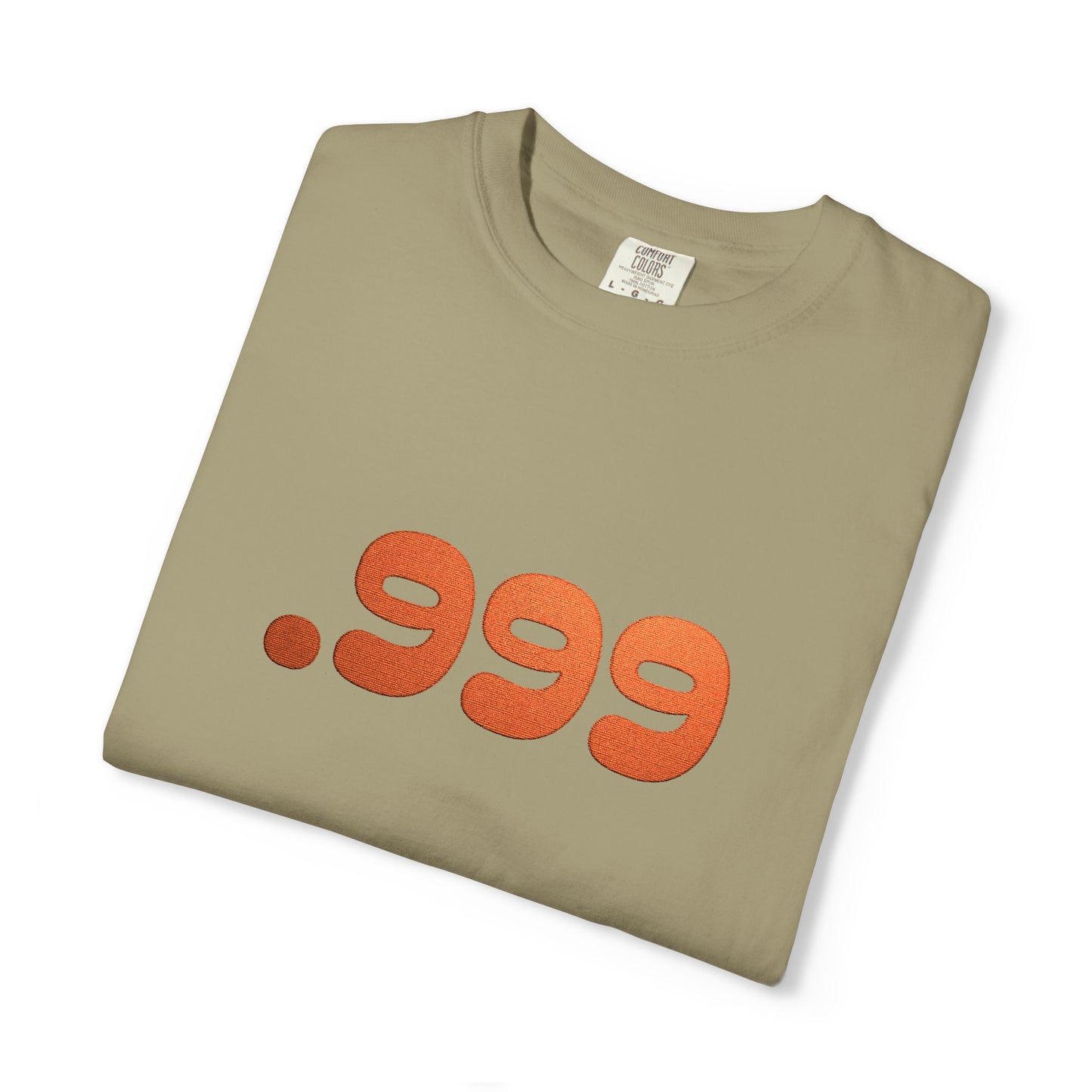 Garment-Dyed Unisex T-Shirt with .999 Design, Casual Wear, Street Style, Gift for Him/Her, Perfect for Everyday and Celebrations