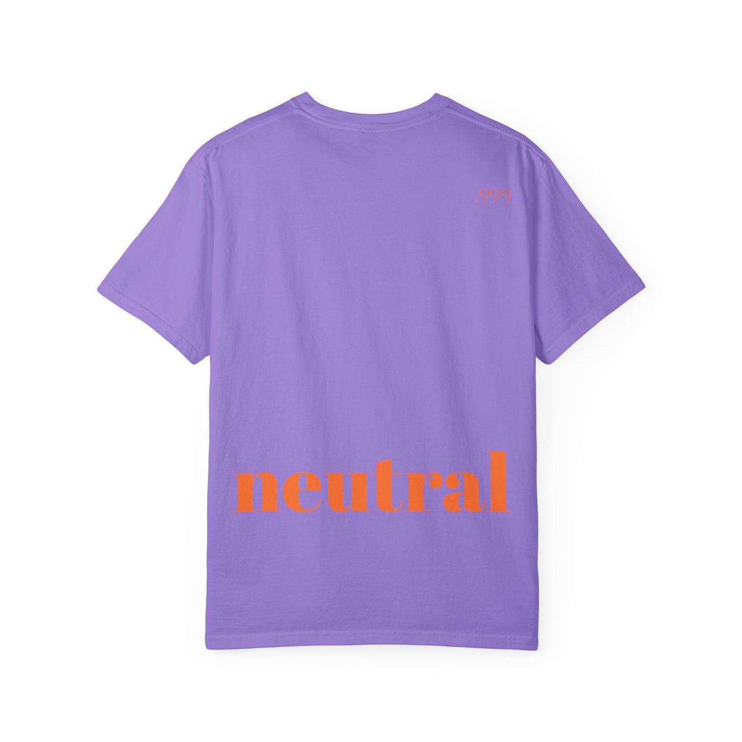 Garment-Dyed T-Shirt With '.999' Print, Casual Wear, Unisex Gift, Summer Style, Minimalist Fashion, Everyday Essentials