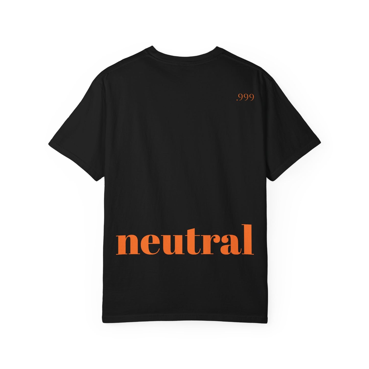 Garment-Dyed T-Shirt With '.999' Print, Casual Wear, Unisex Gift, Summer Style, Minimalist Fashion, Everyday Essentials