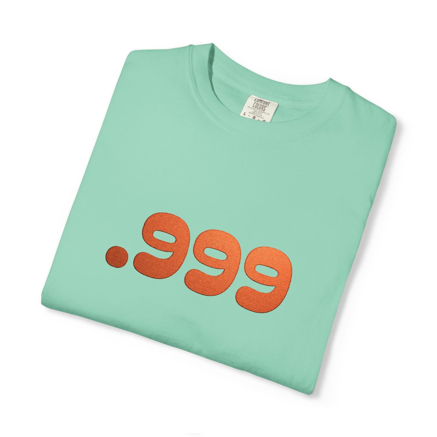 Garment-Dyed Unisex T-Shirt with .999 Design, Casual Wear, Street Style, Gift for Him/Her, Perfect for Everyday and Celebrations