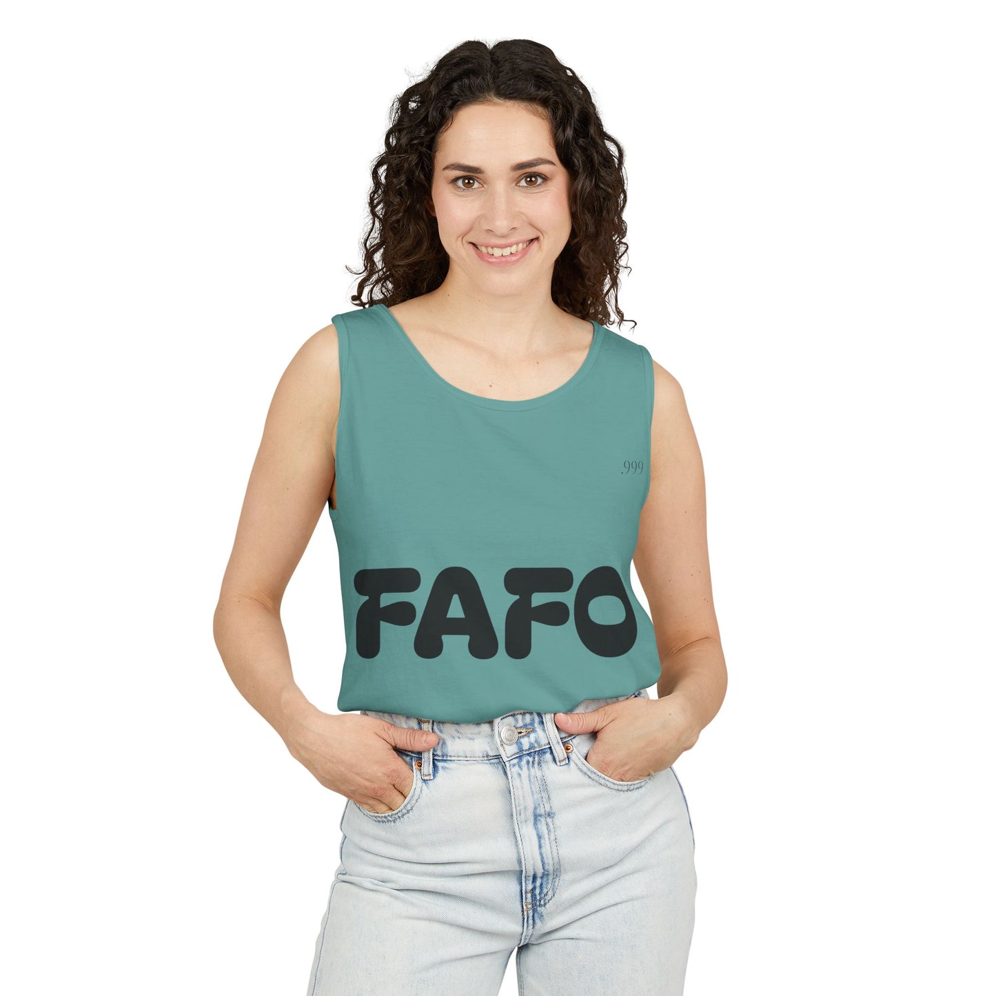 Trendy Unisex Tank Top with FAFO Design, Summer Essential, Casual Wear, Gift for Friends, Beach Outfit