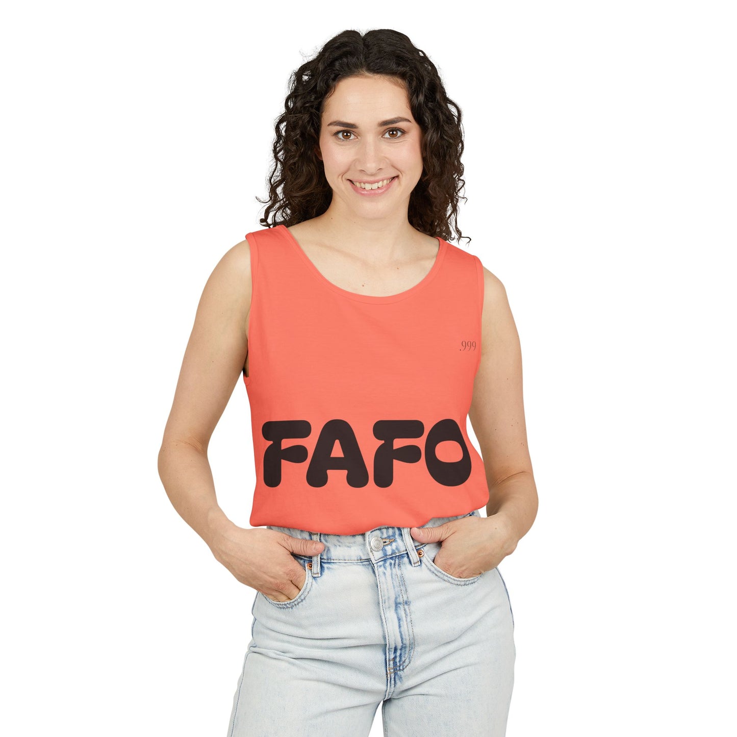 Trendy Unisex Tank Top with FAFO Design, Summer Essential, Casual Wear, Gift for Friends, Beach Outfit