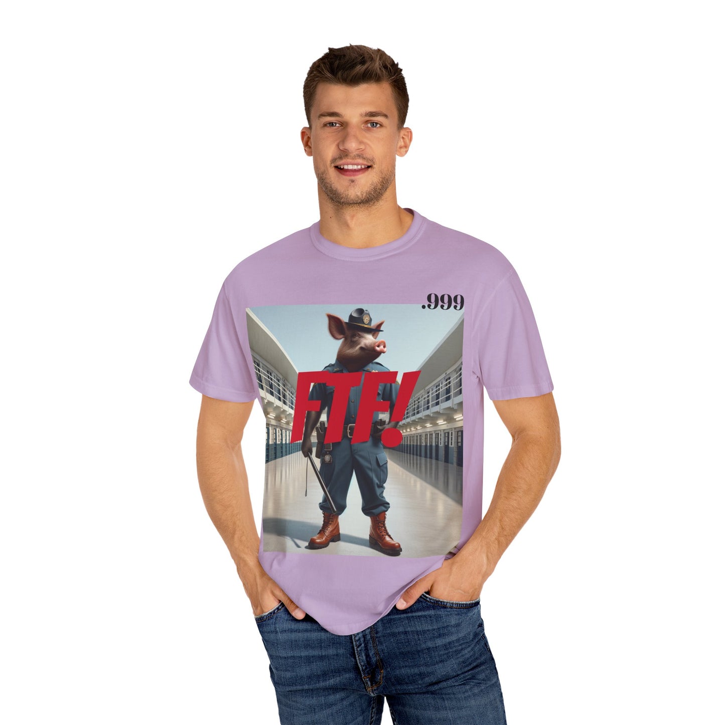 FTF! Unisex Garment-Dyed Tee - Bold Graphic Shirt for Trendsetters, Casual Wear, Gift for Friends, Street Style, Unique Wardrobe Must-Have