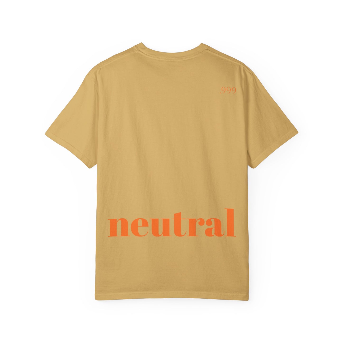 Garment-Dyed T-Shirt With '.999' Print, Casual Wear, Unisex Gift, Summer Style, Minimalist Fashion, Everyday Essentials