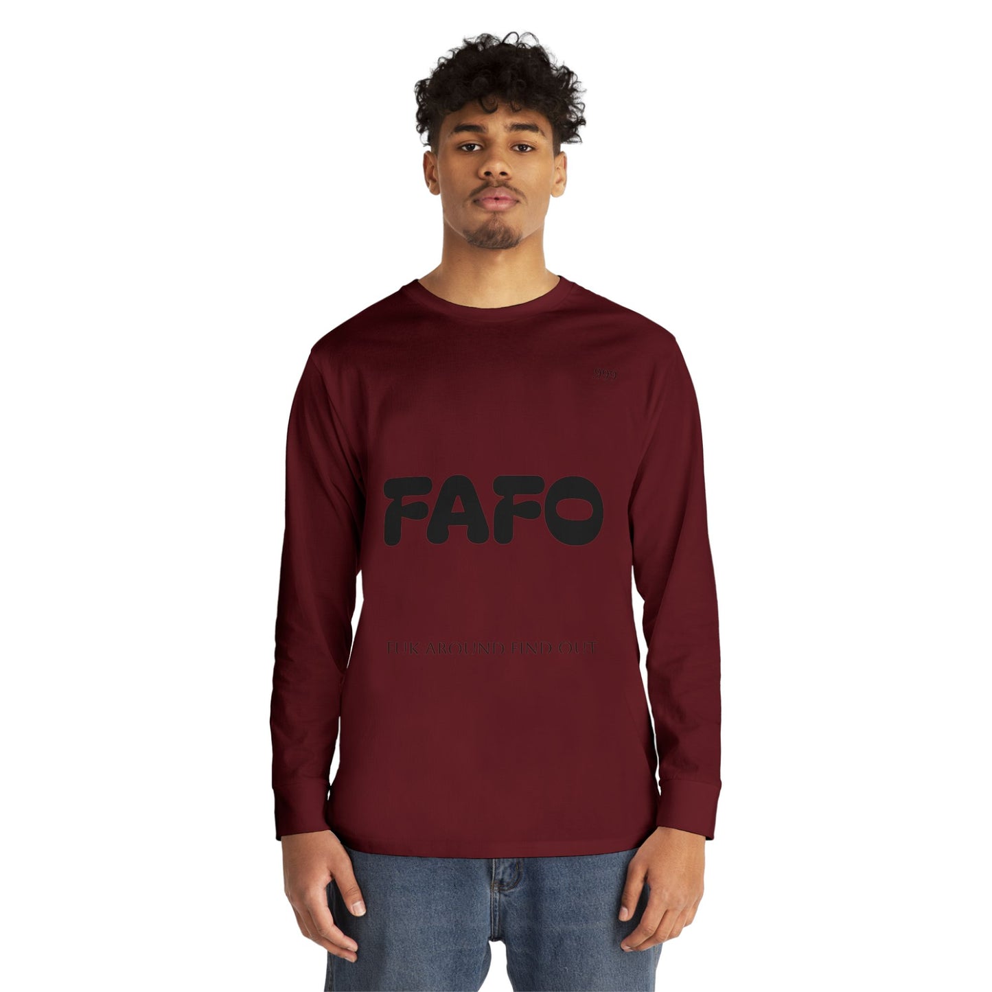 FAFO Long Sleeve Crewneck Tee, Casual Outfit, Gift for Friends, Streetwear, Everyday Wear, Unique Graphic Shirt