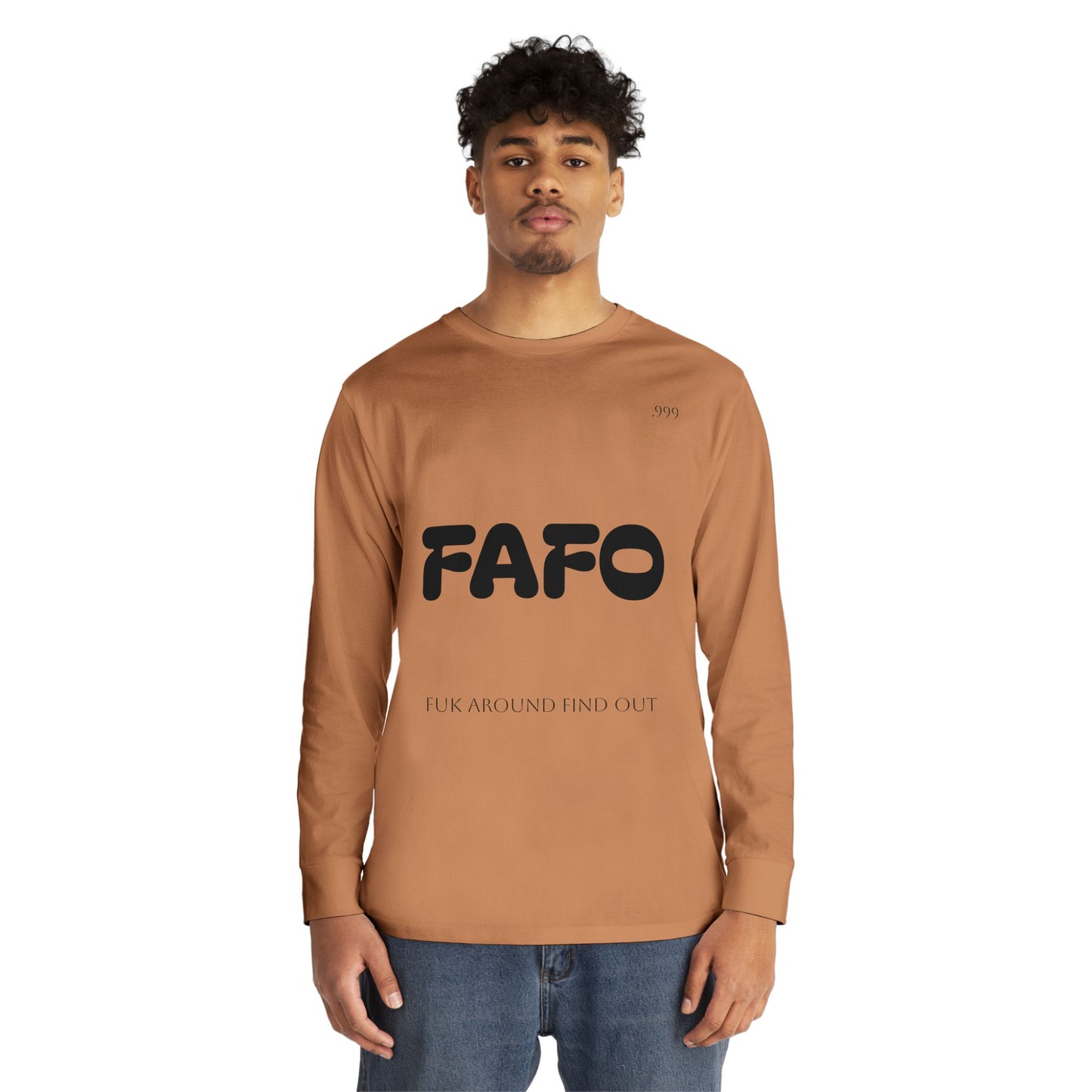 FAFO Long Sleeve Crewneck Tee, Casual Outfit, Gift for Friends, Streetwear, Everyday Wear, Unique Graphic Shirt