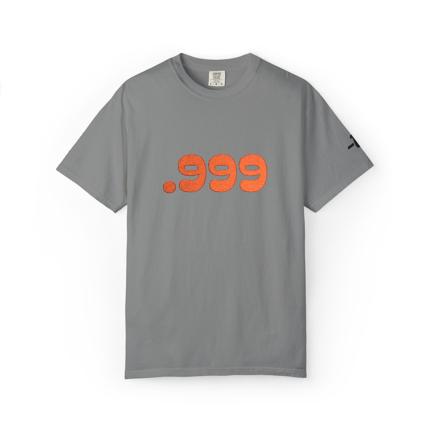 Garment-Dyed Unisex T-Shirt with .999 Design, Casual Wear, Street Style, Gift for Him/Her, Perfect for Everyday and Celebrations