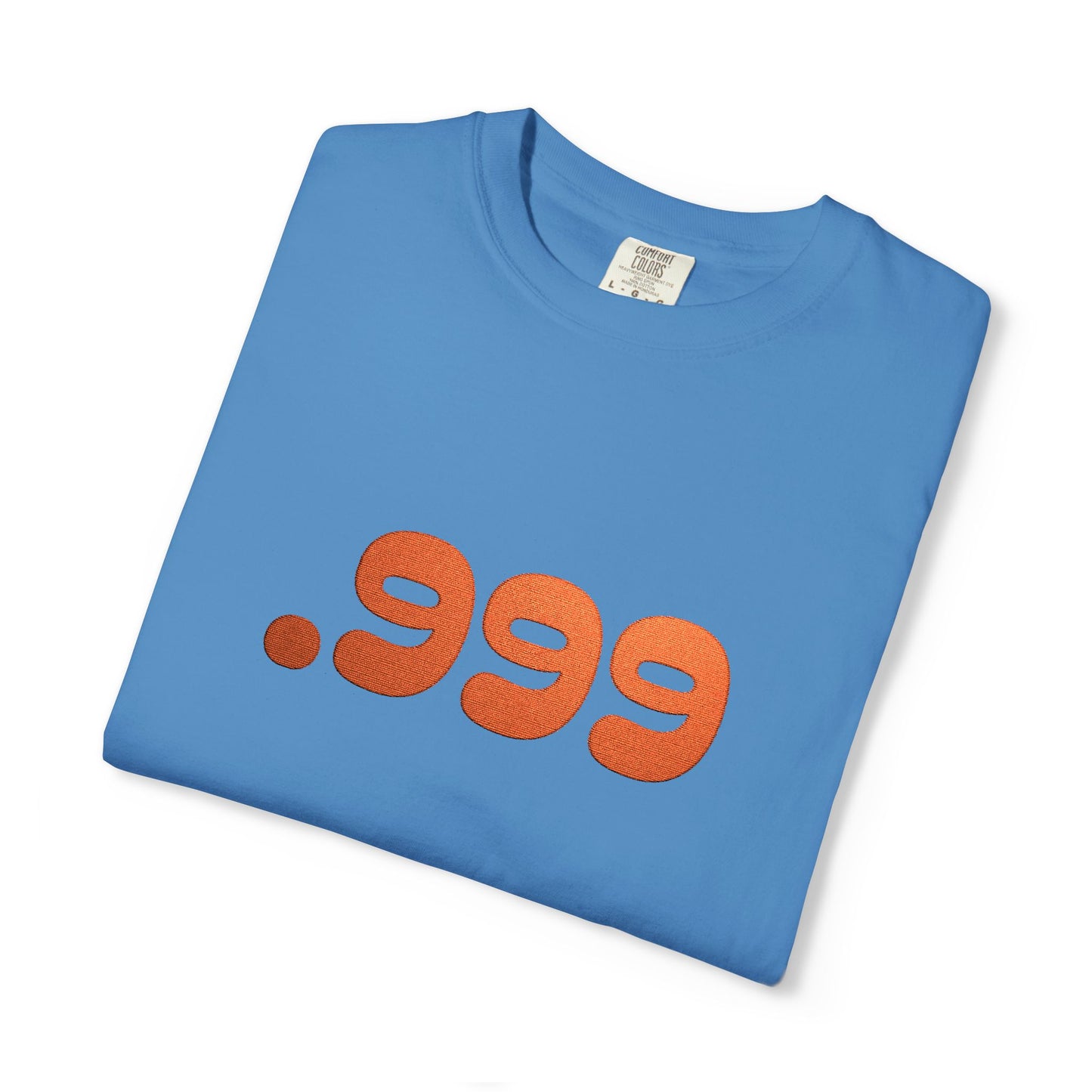 Garment-Dyed Unisex T-Shirt with .999 Design, Casual Wear, Street Style, Gift for Him/Her, Perfect for Everyday and Celebrations