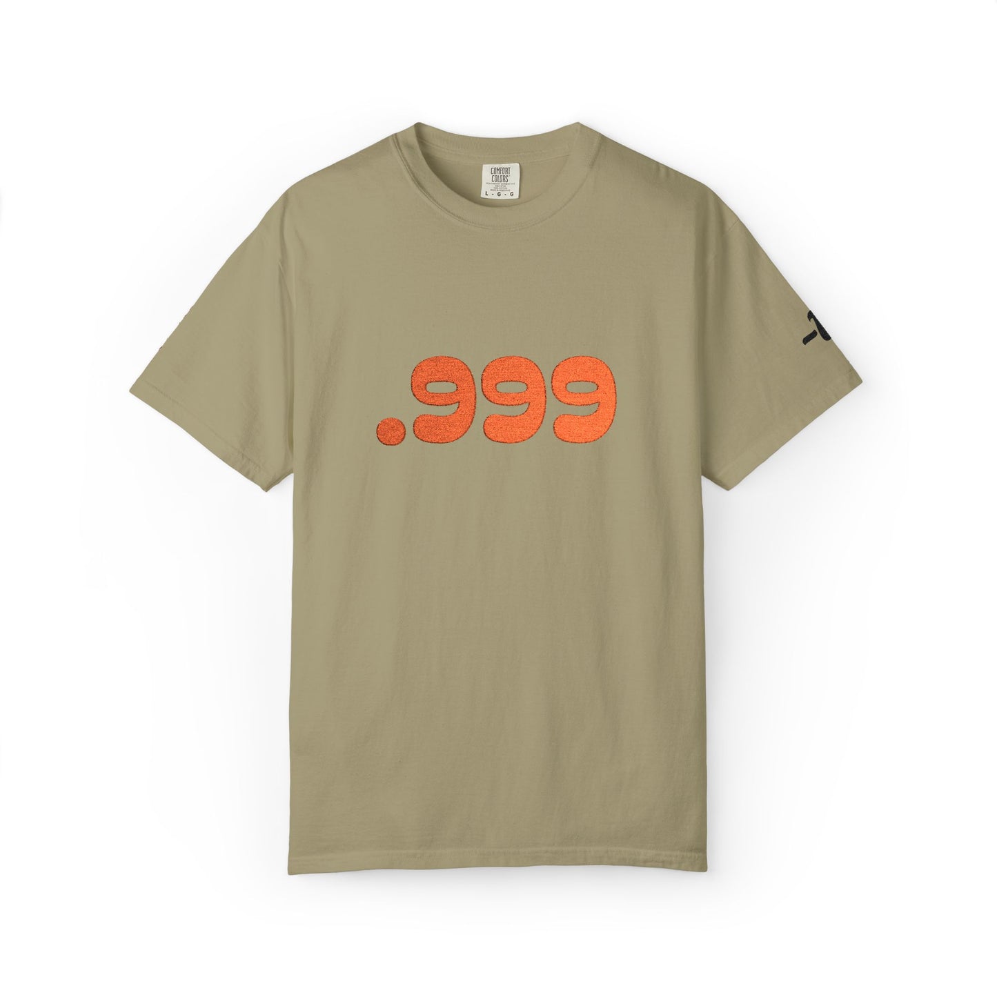 Garment-Dyed Unisex T-Shirt with .999 Design, Casual Wear, Street Style, Gift for Him/Her, Perfect for Everyday and Celebrations