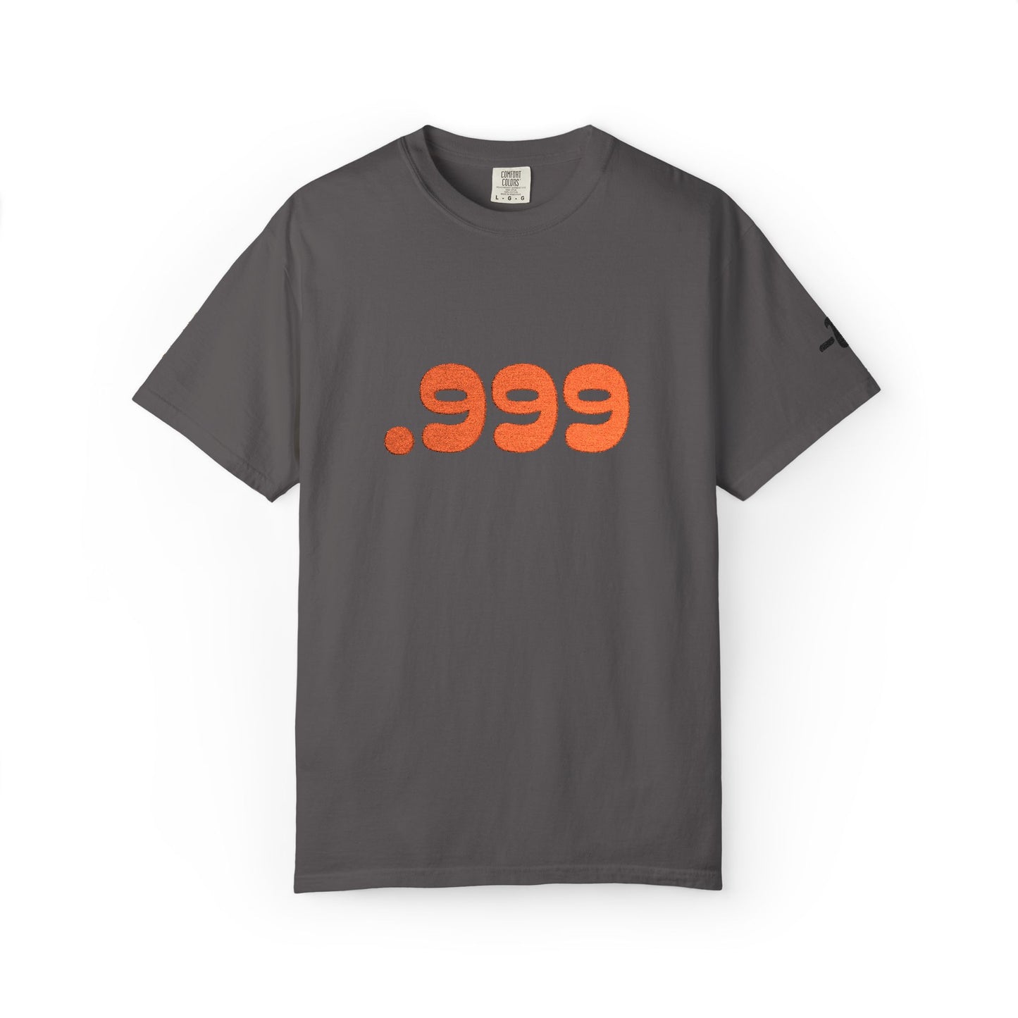 Garment-Dyed Unisex T-Shirt with .999 Design, Casual Wear, Street Style, Gift for Him/Her, Perfect for Everyday and Celebrations