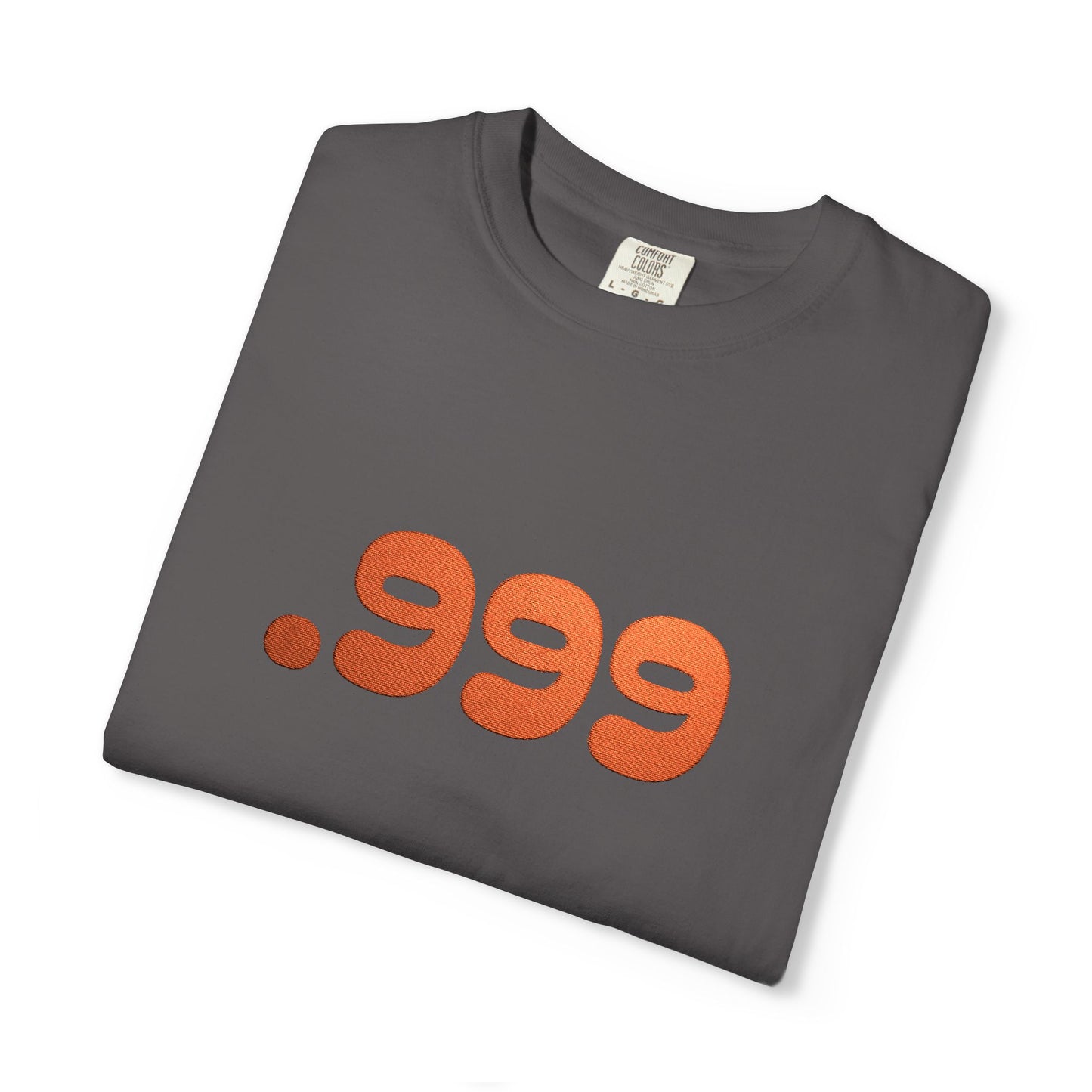 Garment-Dyed Unisex T-Shirt with .999 Design, Casual Wear, Street Style, Gift for Him/Her, Perfect for Everyday and Celebrations