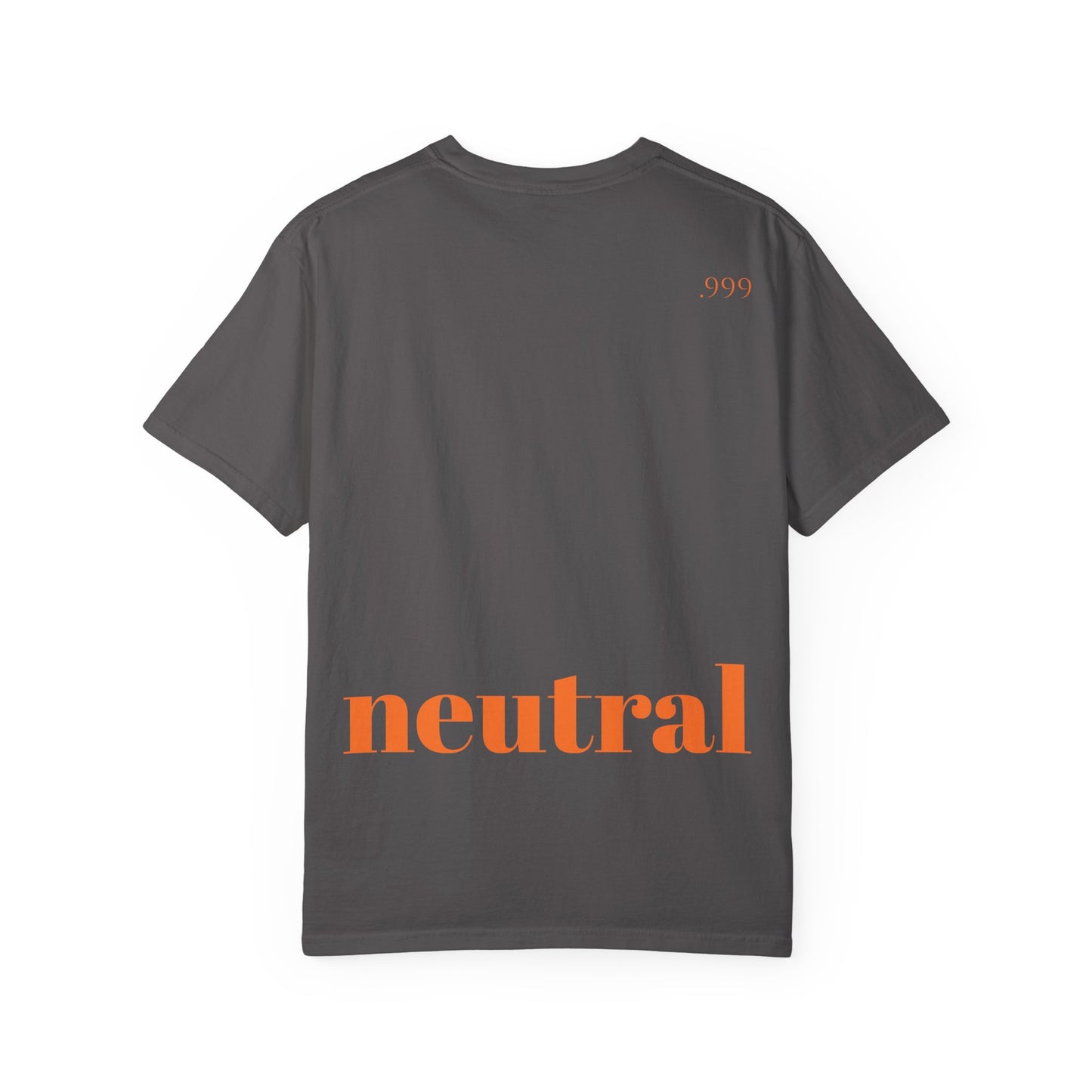 Garment-Dyed T-Shirt With '.999' Print, Casual Wear, Unisex Gift, Summer Style, Minimalist Fashion, Everyday Essentials