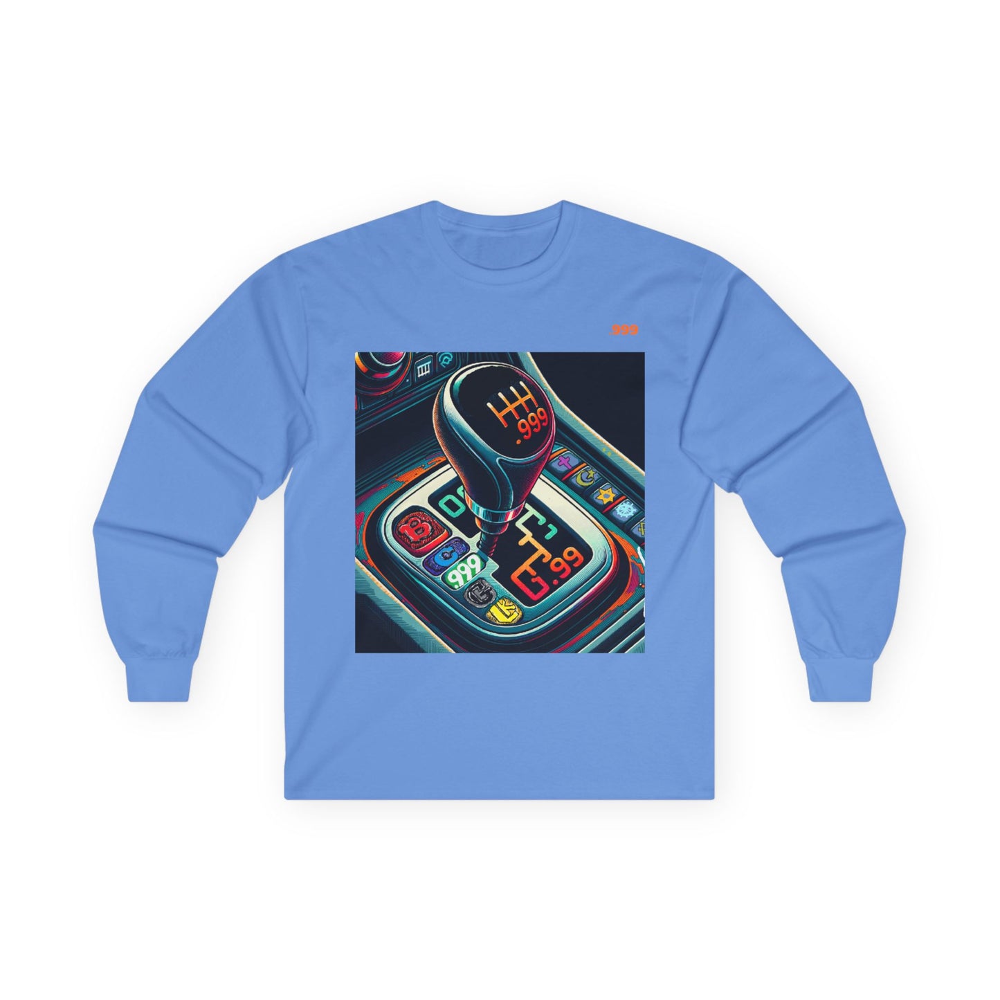 Neon Shift Knob Long Sleeve Tee, Car Enthusiast Apparel, Unisex Gift, Gear Shift Shirt, Automotive Lover Tee, Motorsport Fashion