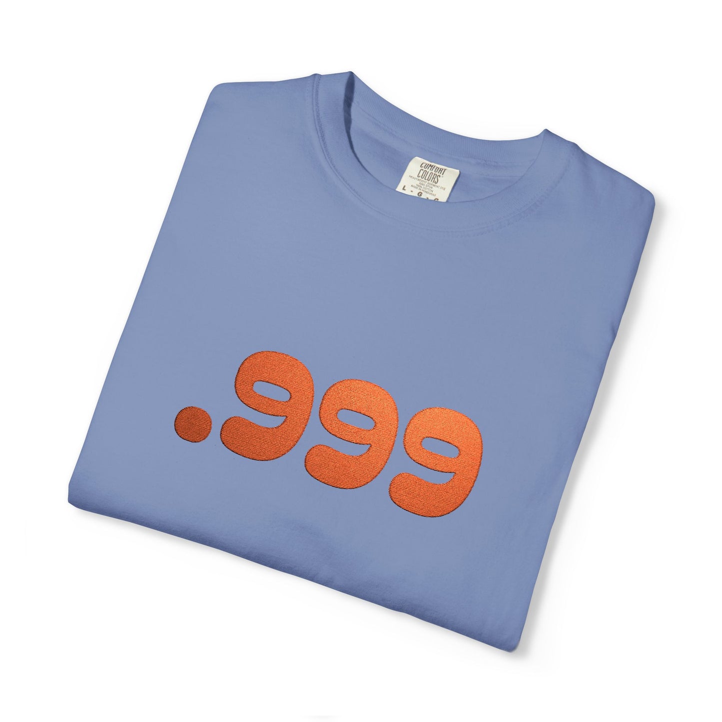 Garment-Dyed Unisex T-Shirt with .999 Design, Casual Wear, Street Style, Gift for Him/Her, Perfect for Everyday and Celebrations