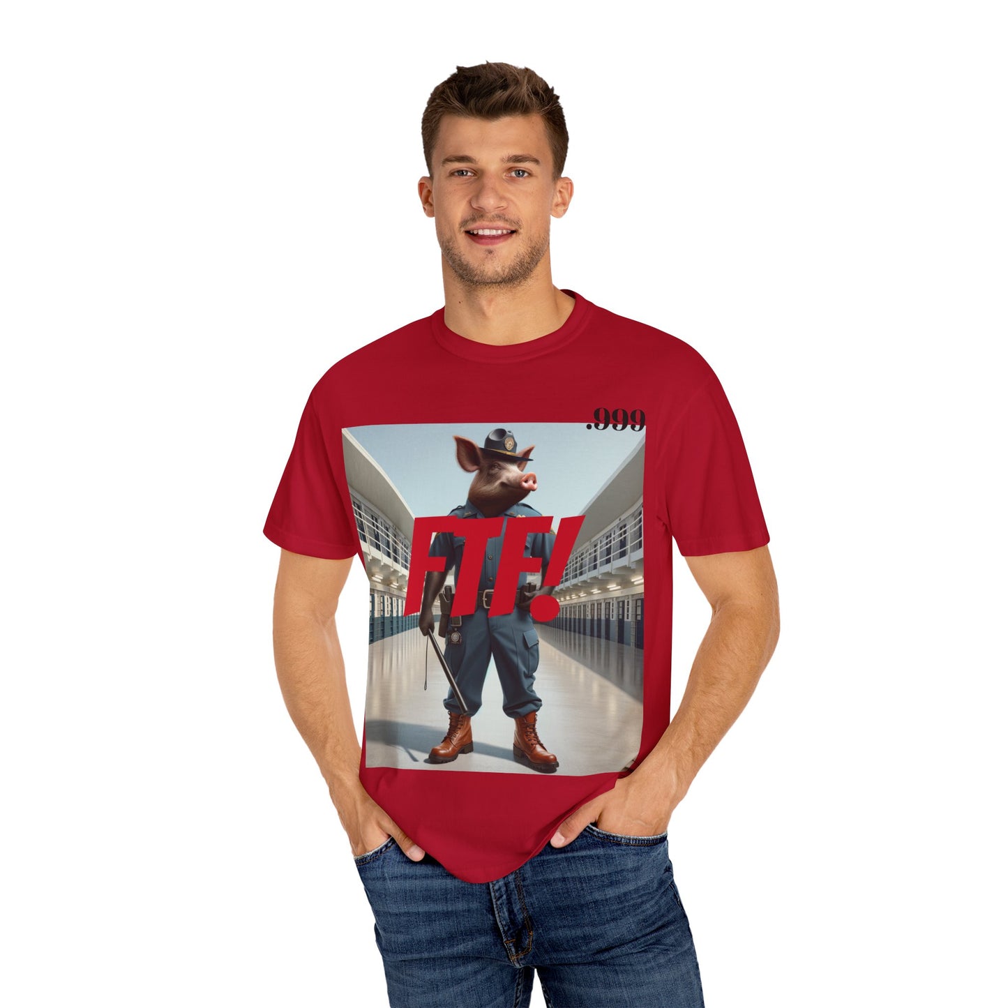 FTF! Unisex Garment-Dyed Tee - Bold Graphic Shirt for Trendsetters, Casual Wear, Gift for Friends, Street Style, Unique Wardrobe Must-Have