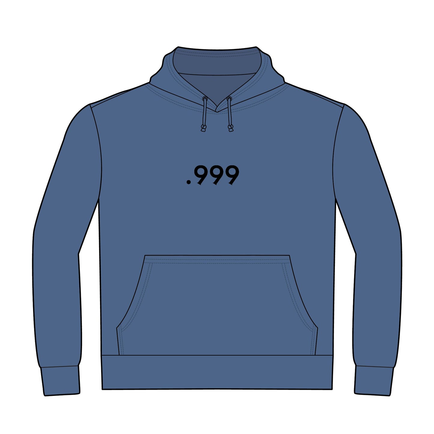 .999 Minimalist Hoodie, Unisex Casual Pullover, Comfortable Streetwear, Gift for Men and Women, Perfect for Every Occasion