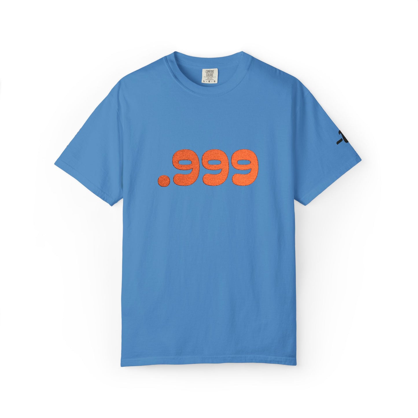 Garment-Dyed Unisex T-Shirt with .999 Design, Casual Wear, Street Style, Gift for Him/Her, Perfect for Everyday and Celebrations