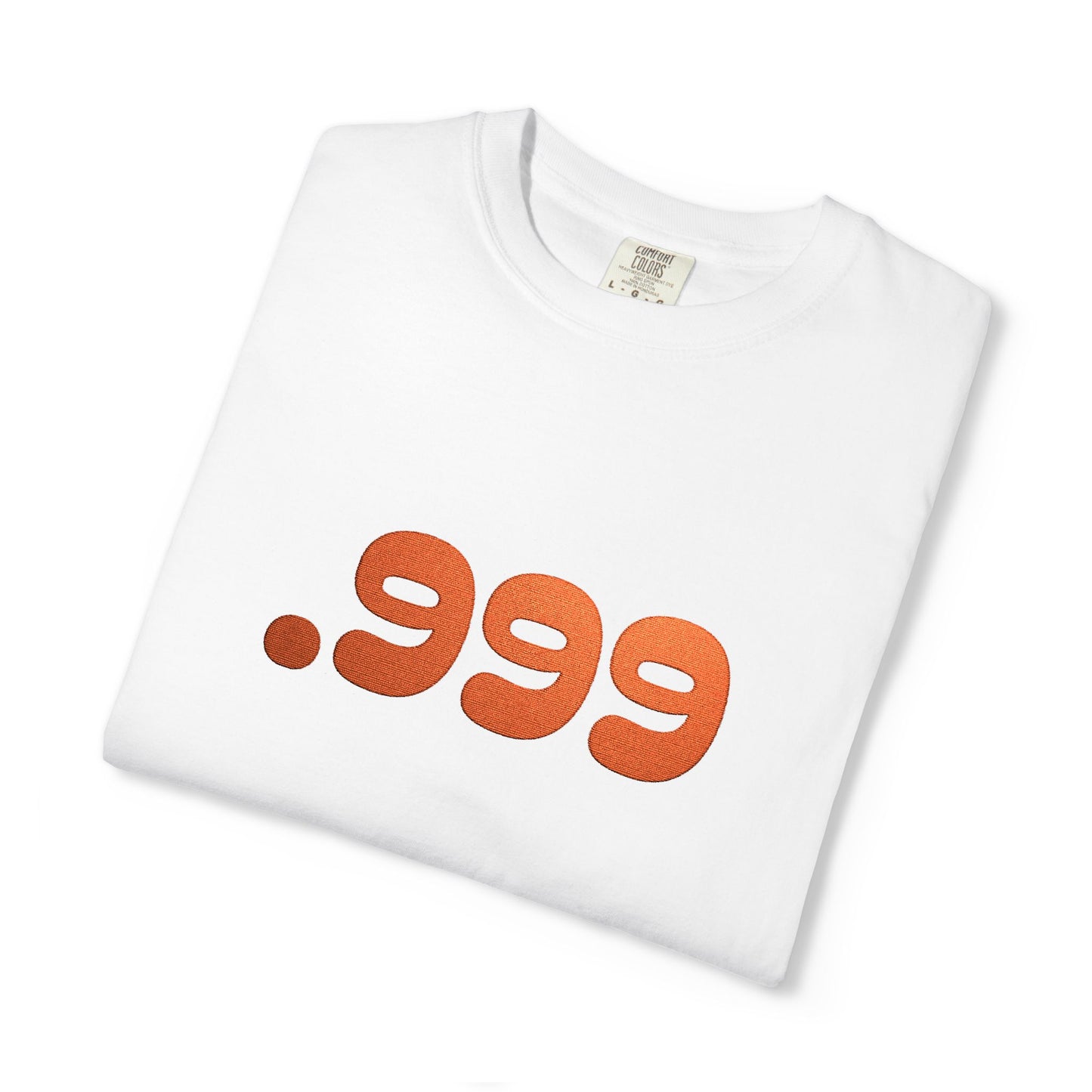 Garment-Dyed Unisex T-Shirt with .999 Design, Casual Wear, Street Style, Gift for Him/Her, Perfect for Everyday and Celebrations