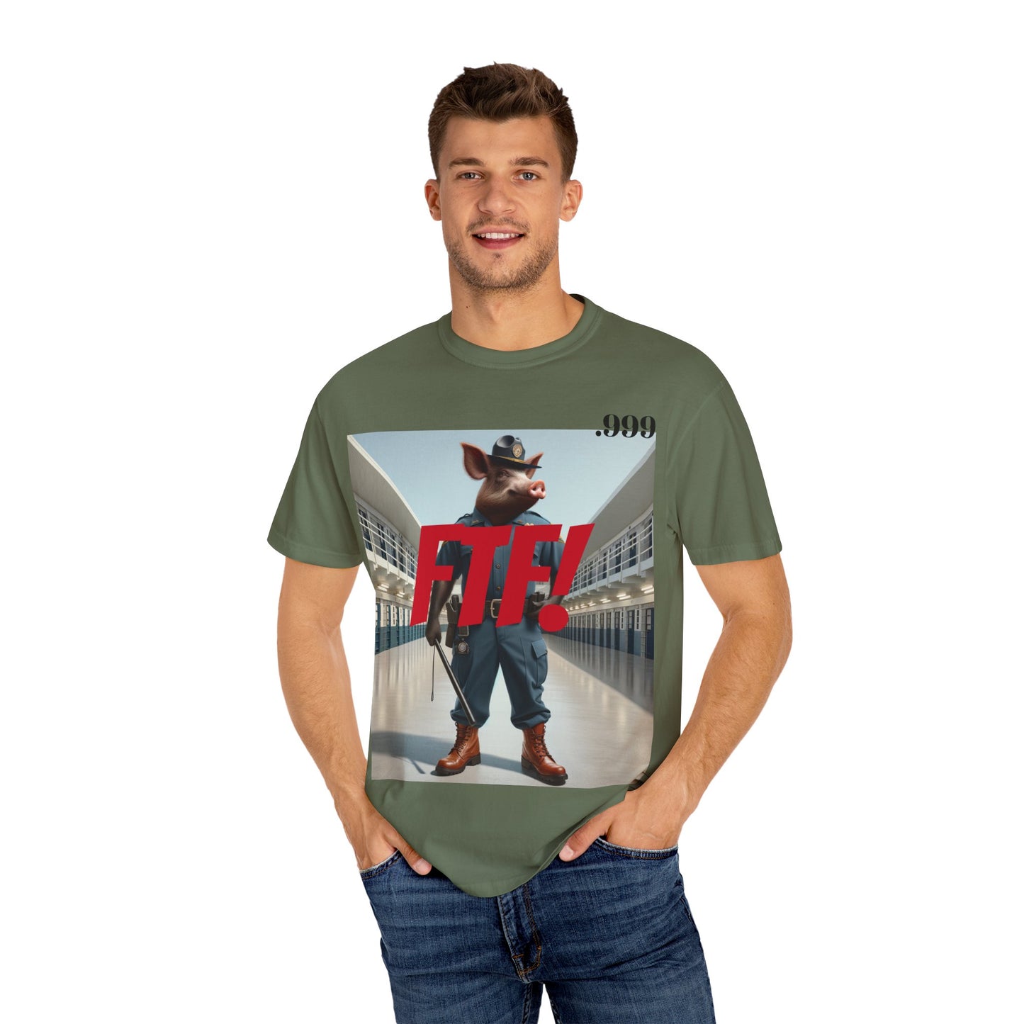 FTF! Unisex Garment-Dyed Tee - Bold Graphic Shirt for Trendsetters, Casual Wear, Gift for Friends, Street Style, Unique Wardrobe Must-Have