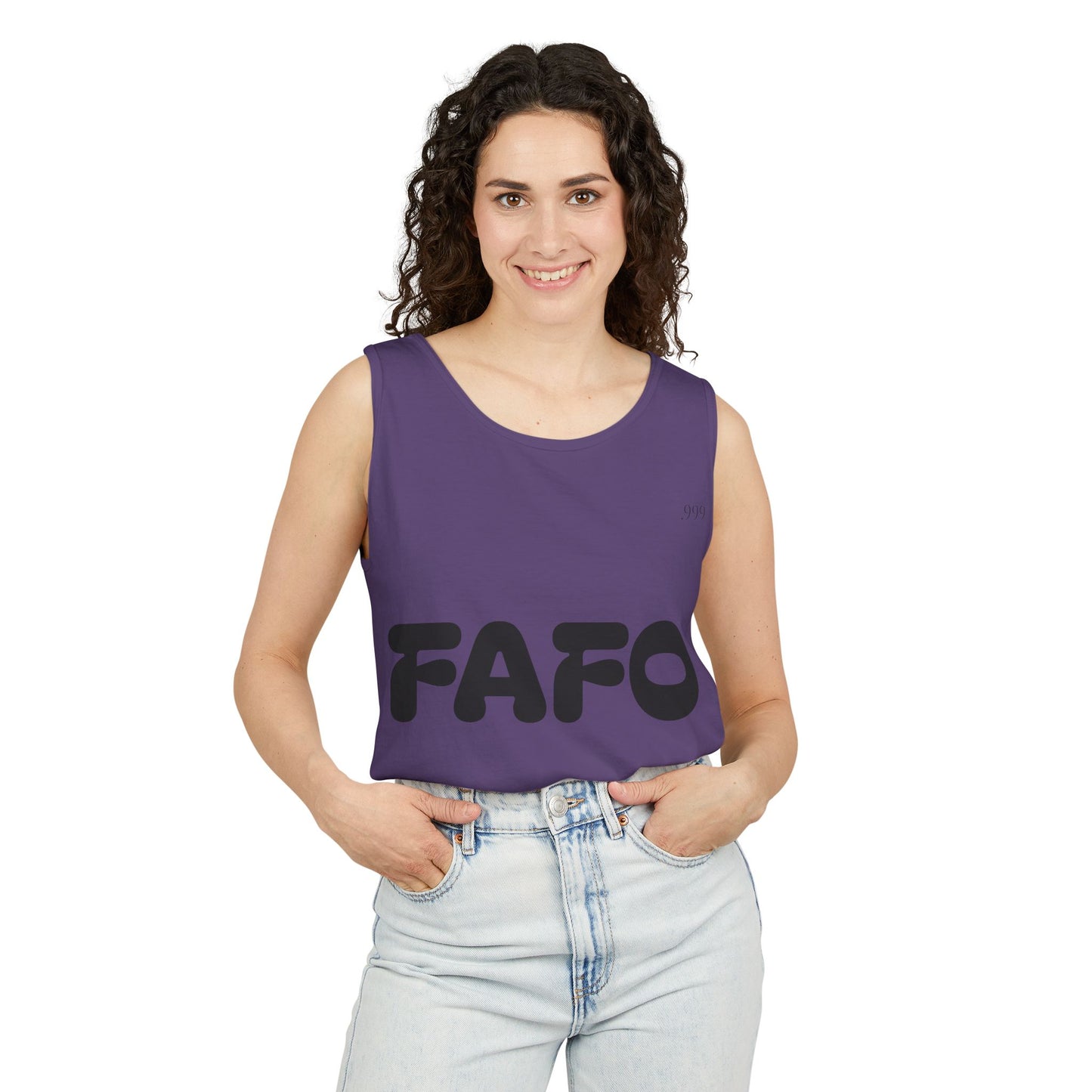 Trendy Unisex Tank Top with FAFO Design, Summer Essential, Casual Wear, Gift for Friends, Beach Outfit