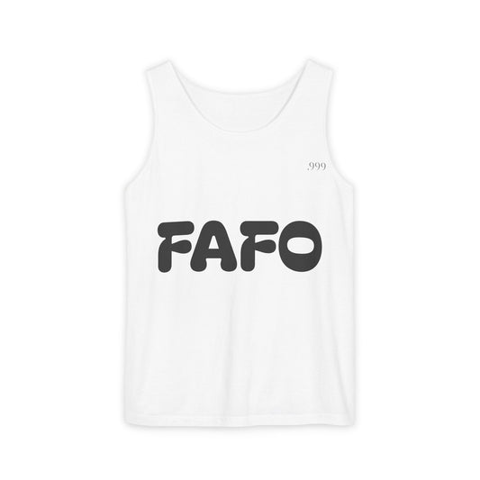 Trendy Unisex Tank Top with FAFO Design, Summer Essential, Casual Wear, Gift for Friends, Beach Outfit