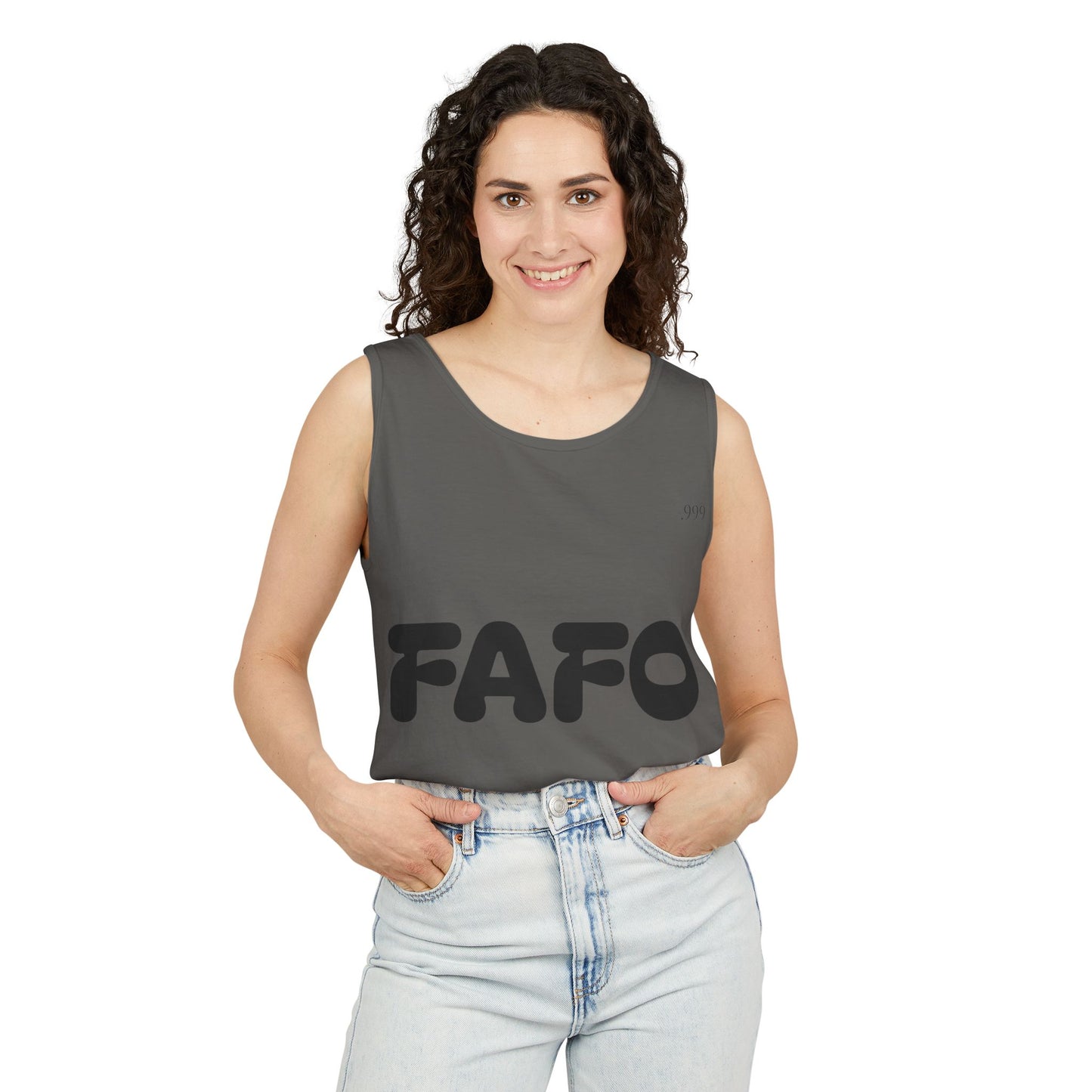 Trendy Unisex Tank Top with FAFO Design, Summer Essential, Casual Wear, Gift for Friends, Beach Outfit