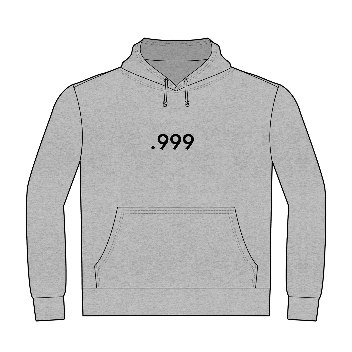 .999 Minimalist Hoodie, Unisex Casual Pullover, Comfortable Streetwear, Gift for Men and Women, Perfect for Every Occasion