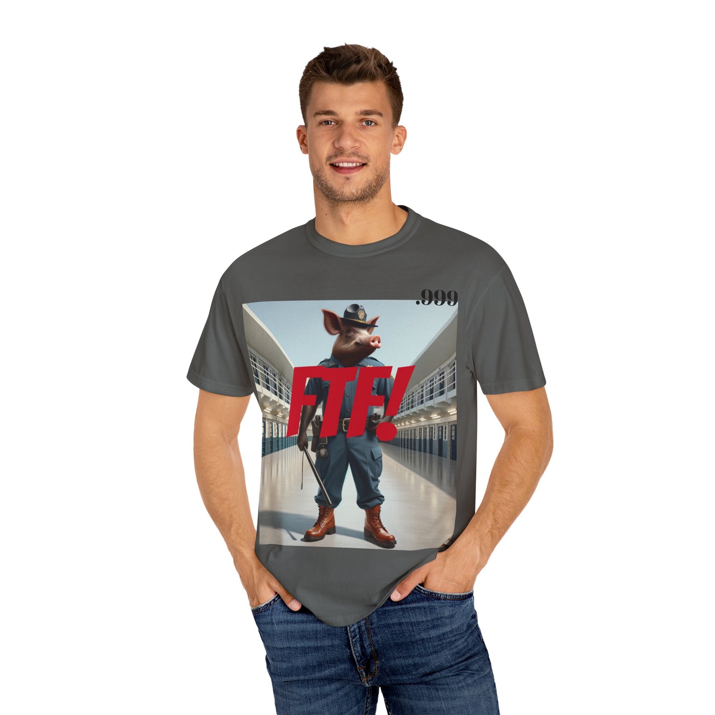 FTF! Unisex Garment-Dyed Tee - Bold Graphic Shirt for Trendsetters, Casual Wear, Gift for Friends, Street Style, Unique Wardrobe Must-Have