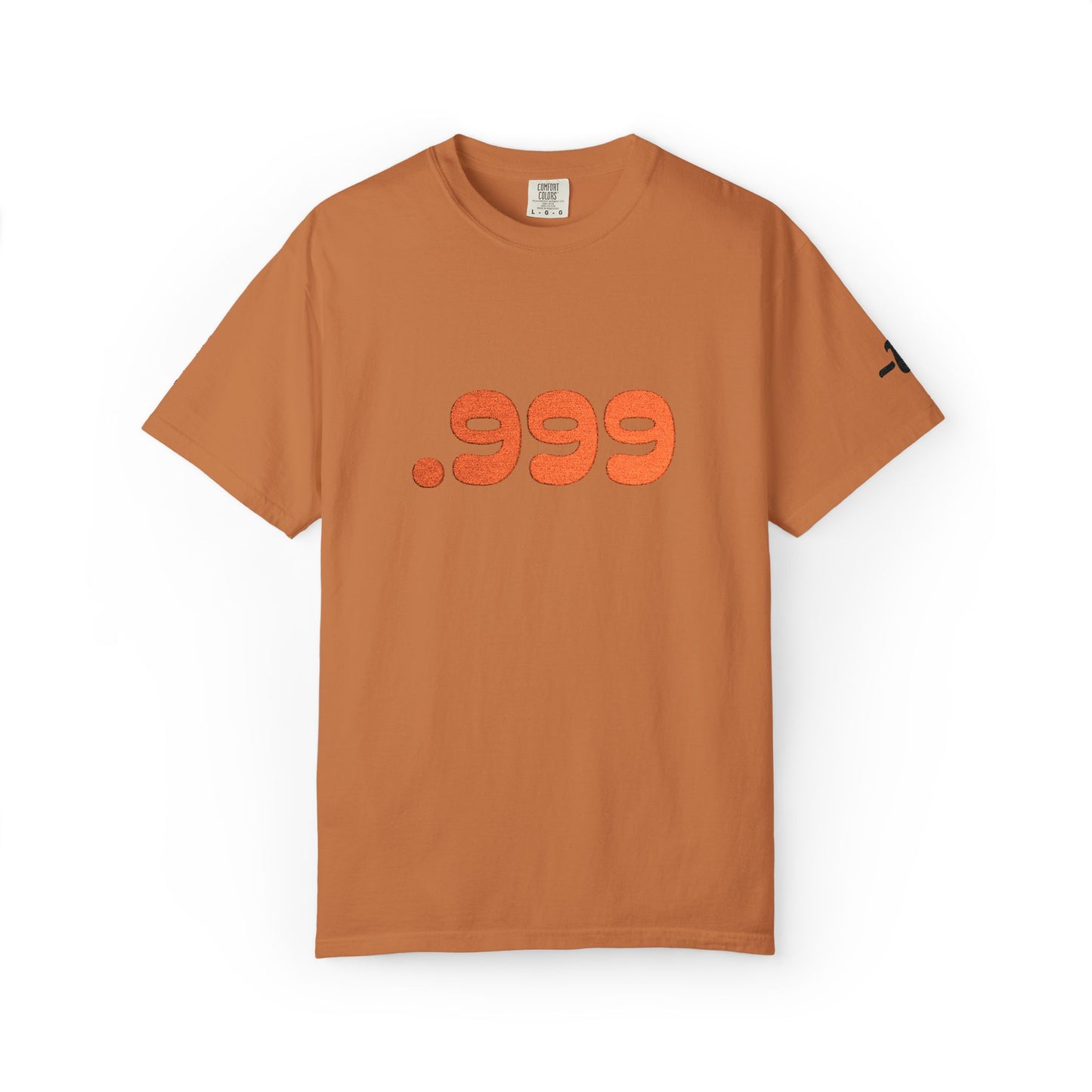Garment-Dyed Unisex T-Shirt with .999 Design, Casual Wear, Street Style, Gift for Him/Her, Perfect for Everyday and Celebrations