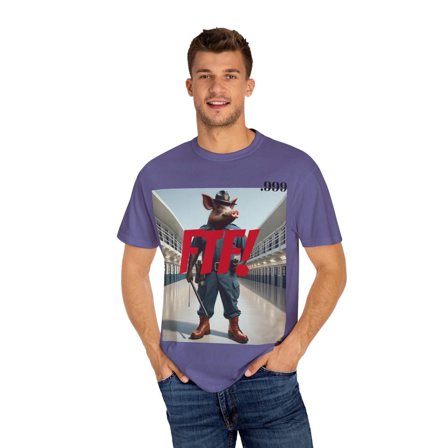 FTF! Unisex Garment-Dyed Tee - Bold Graphic Shirt for Trendsetters, Casual Wear, Gift for Friends, Street Style, Unique Wardrobe Must-Have