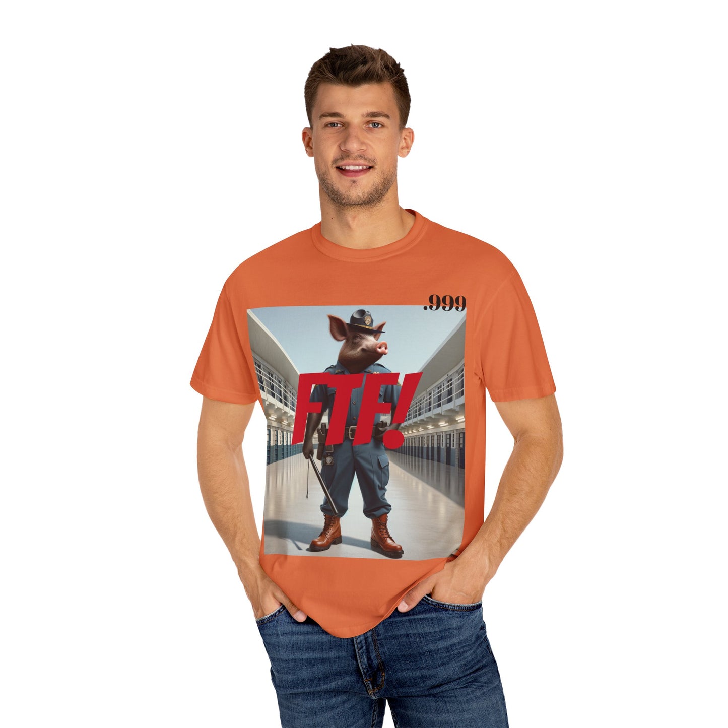 FTF! Unisex Garment-Dyed Tee - Bold Graphic Shirt for Trendsetters, Casual Wear, Gift for Friends, Street Style, Unique Wardrobe Must-Have