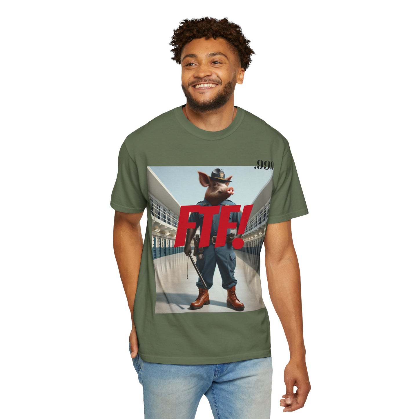 FTF! Unisex Garment-Dyed Tee - Bold Graphic Shirt for Trendsetters, Casual Wear, Gift for Friends, Street Style, Unique Wardrobe Must-Have
